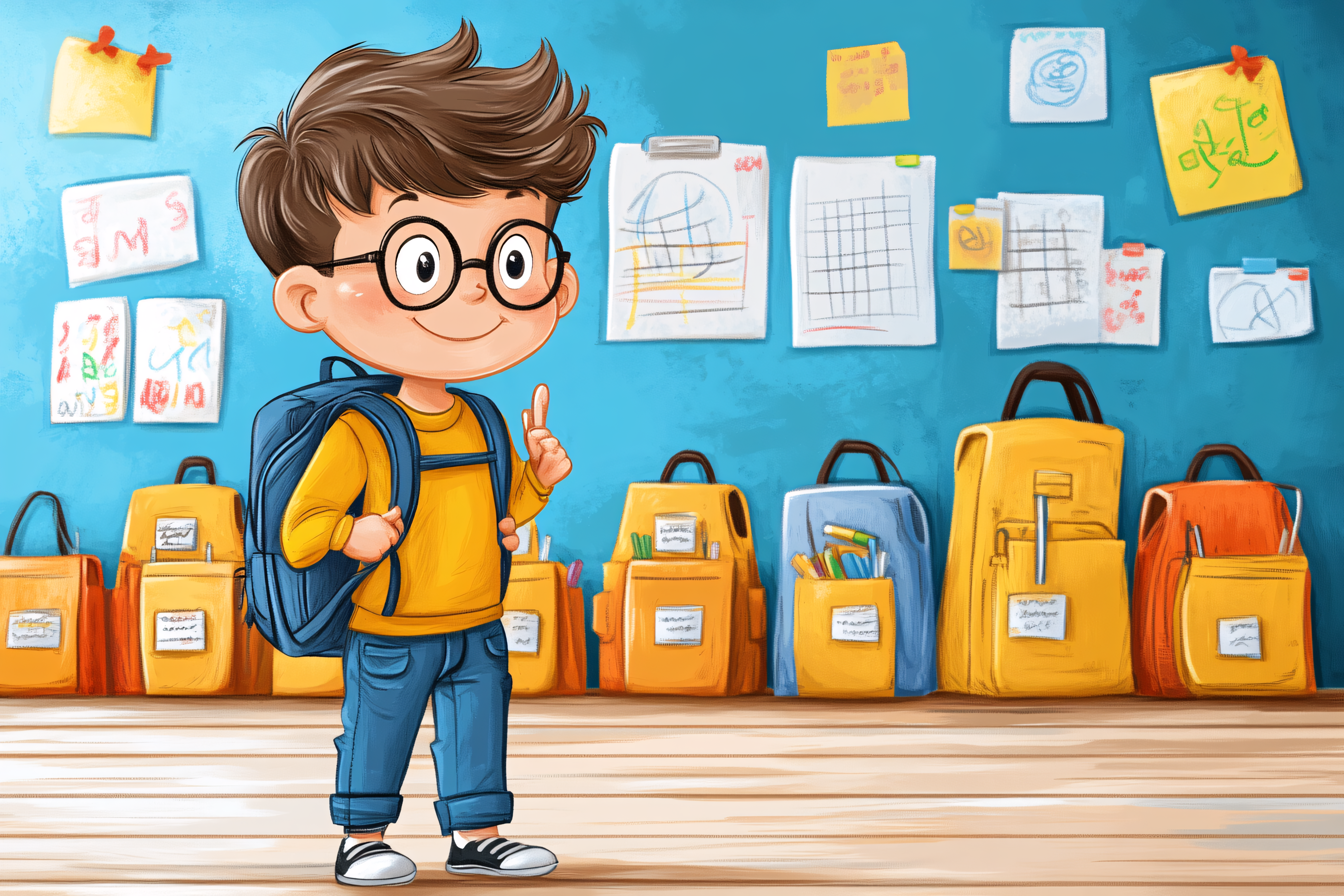 Boy Ready For School