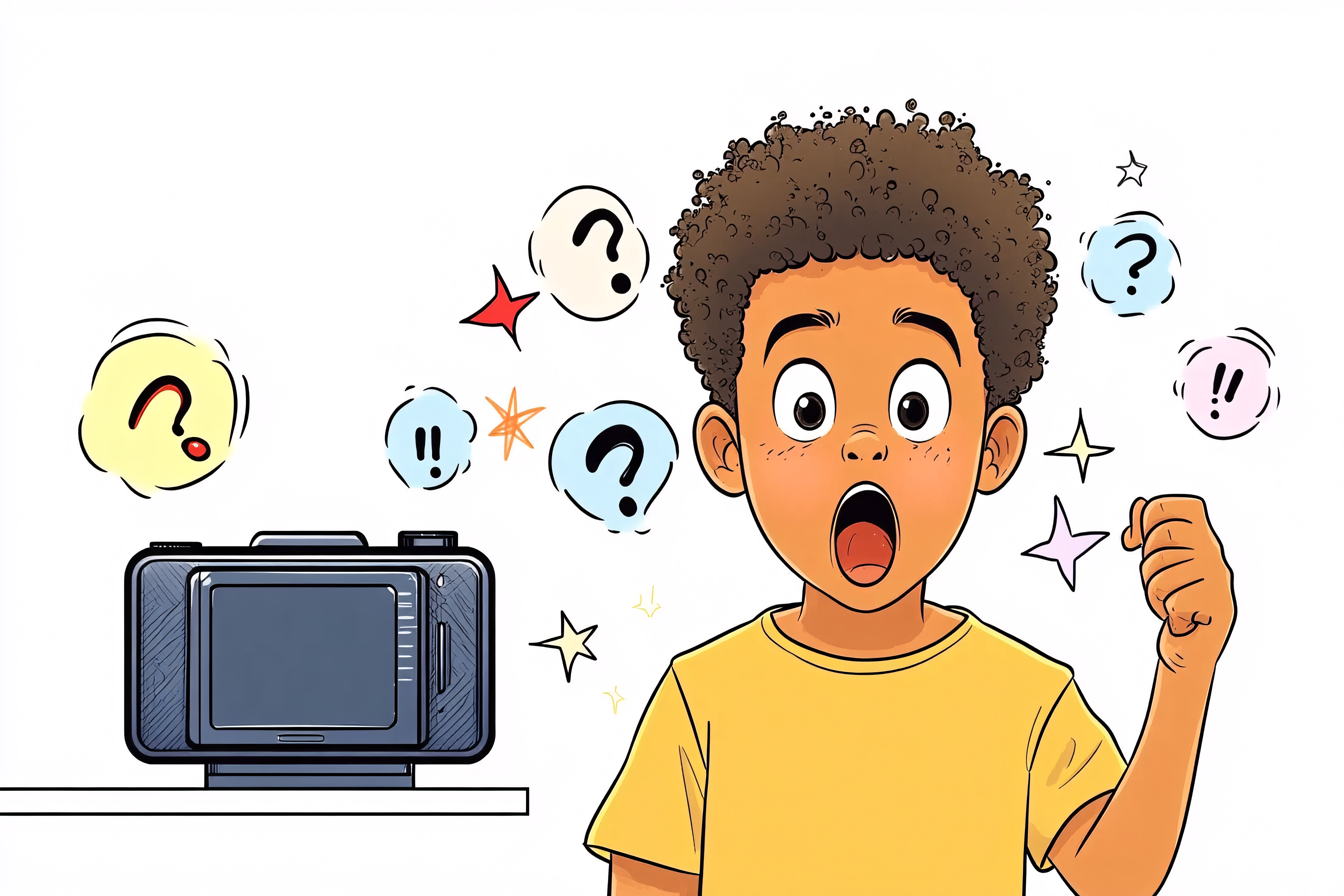 Boy Shocked by a Television