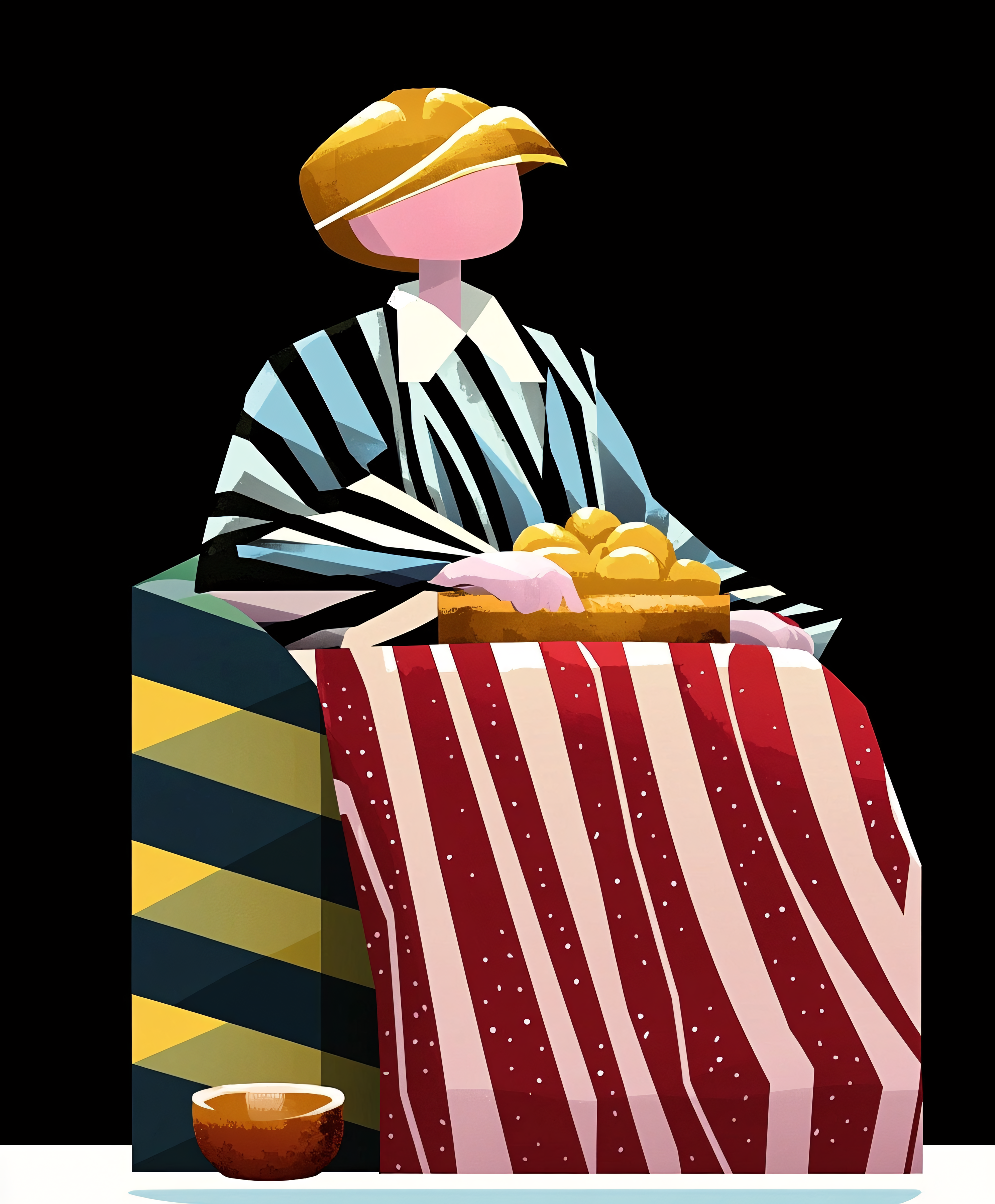 Bread Vendor Illustration