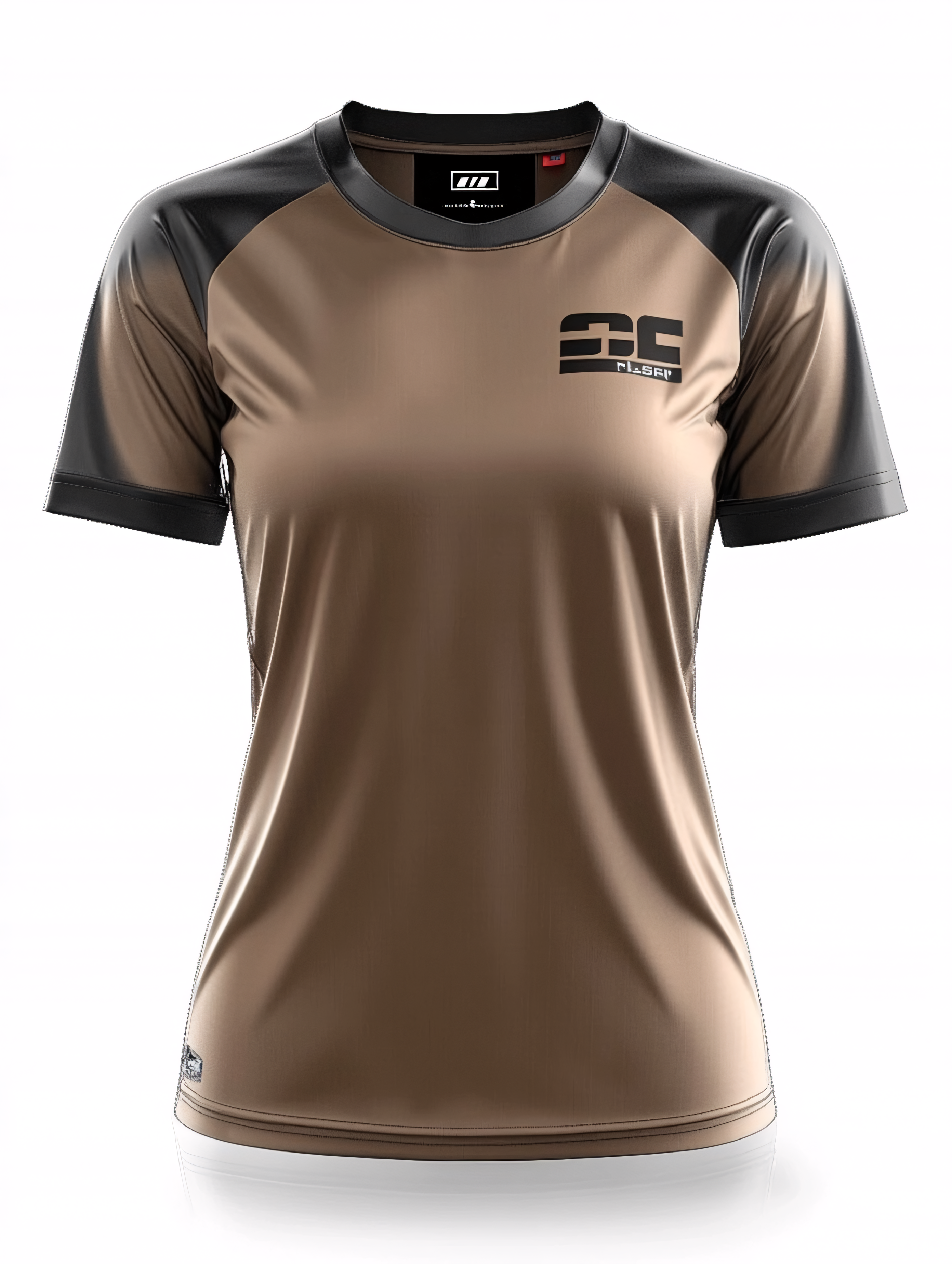Brown And Black Sporty T-Shirt