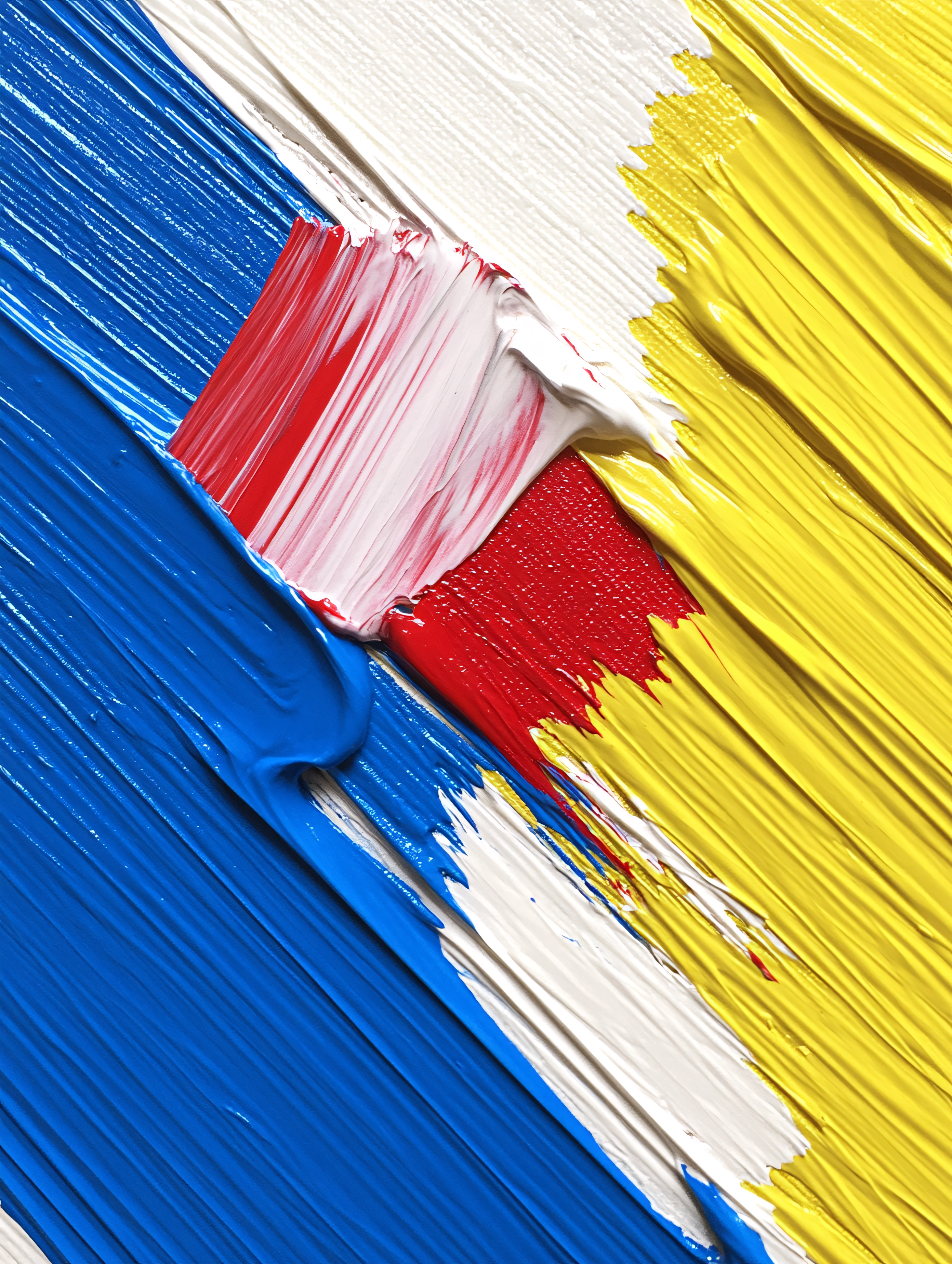Brushstrokes of Primary Colors