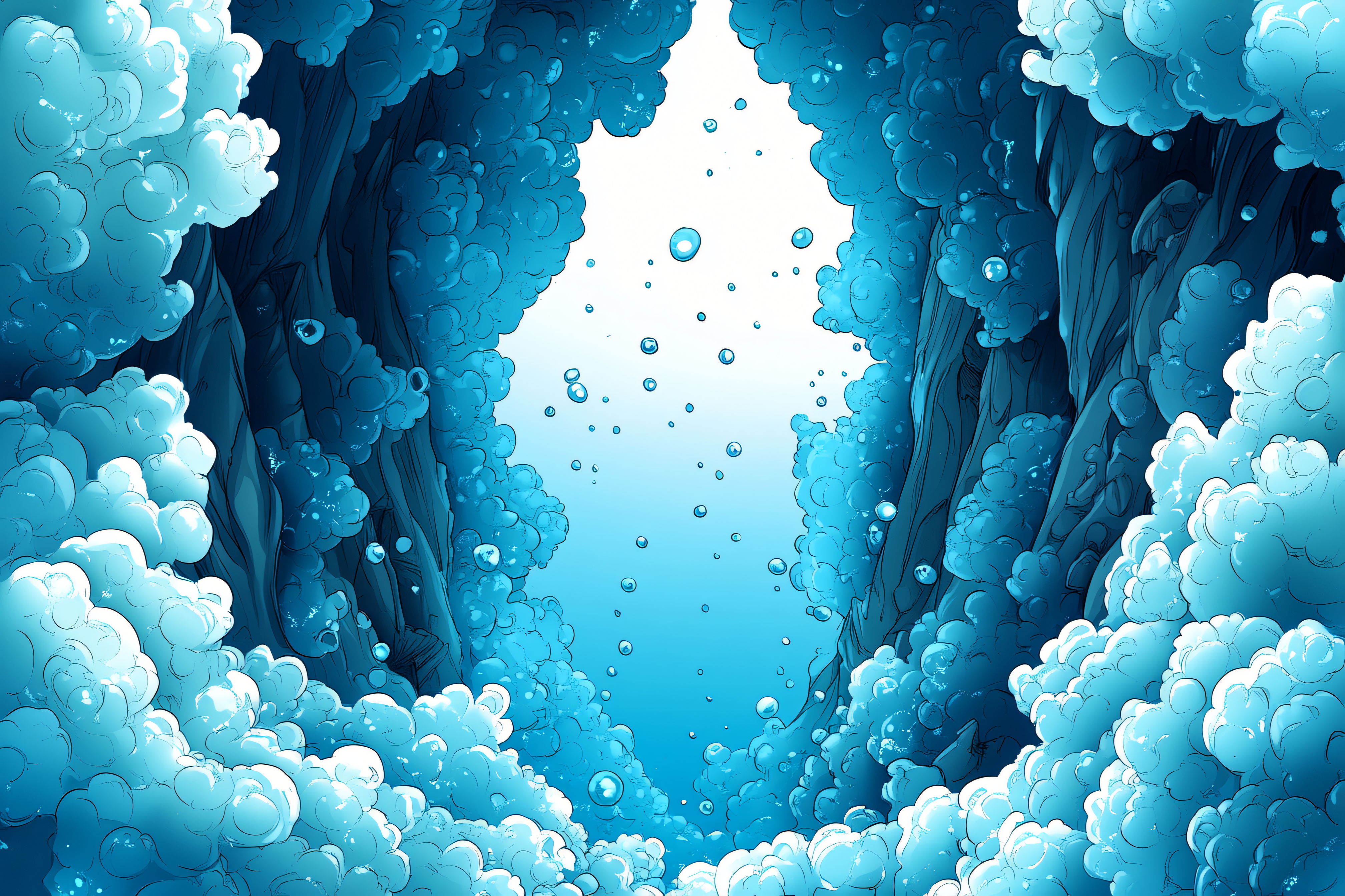 Bubbly Underwater Cave
