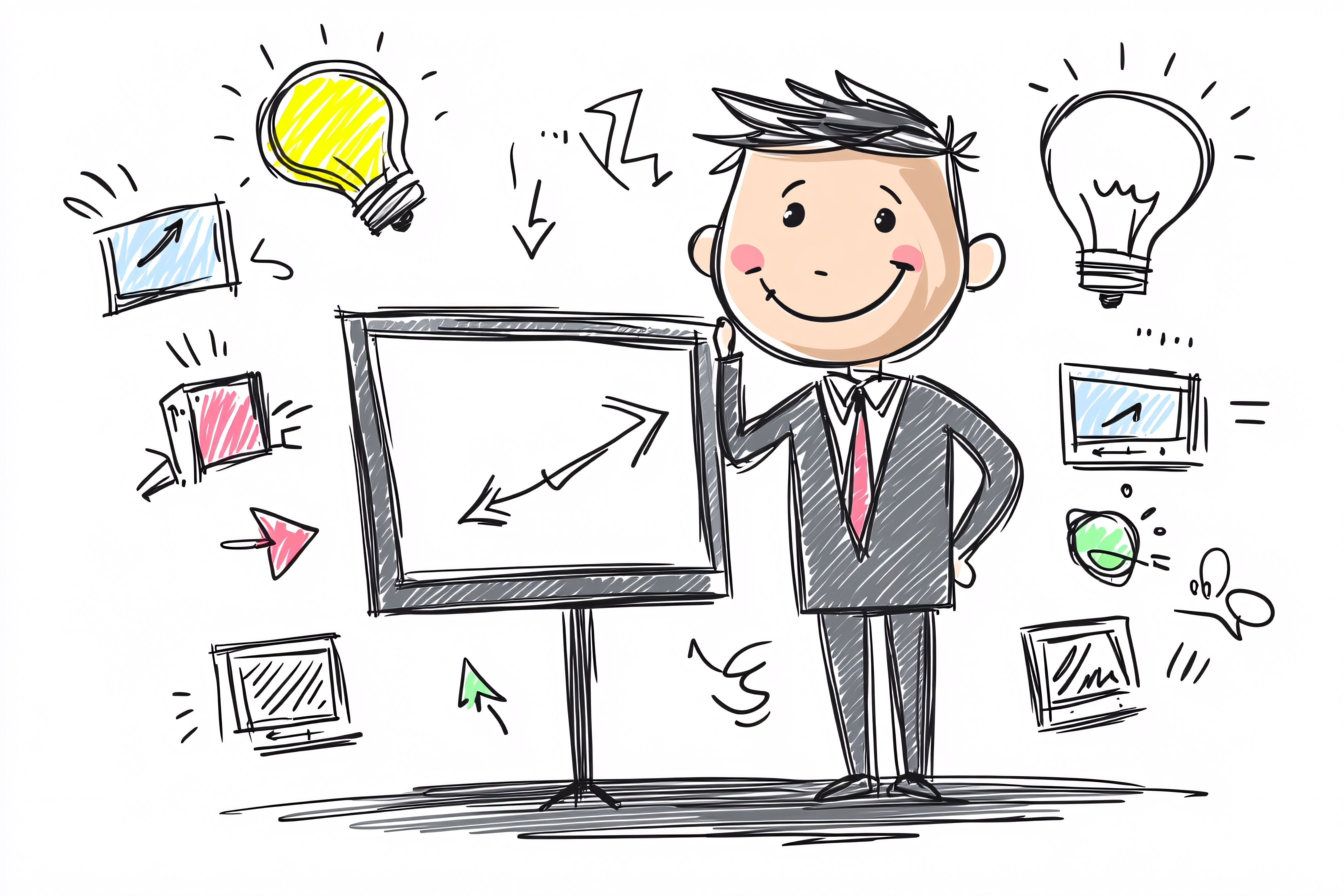 Businessman Presenting a Graph
