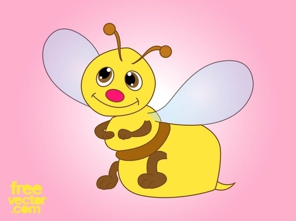Cartoon Bee Free Vector