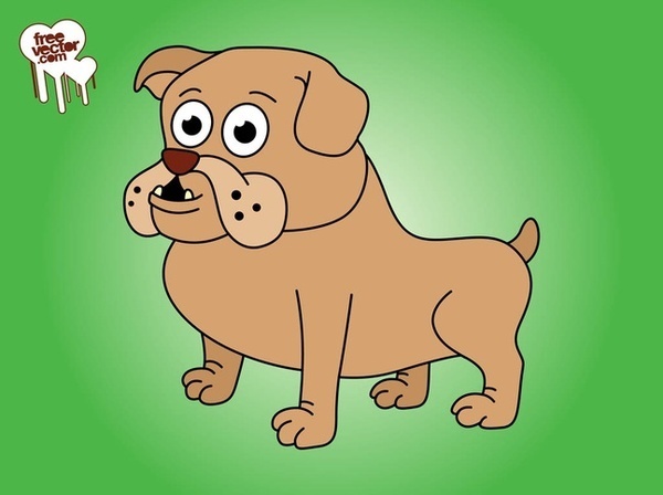 Cartoon Bulldog Free Vector