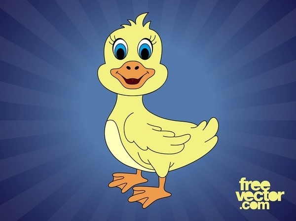 Cartoon Duck Free Vector