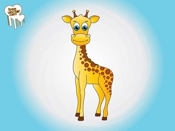 Cartoon Giraffe Free Vector