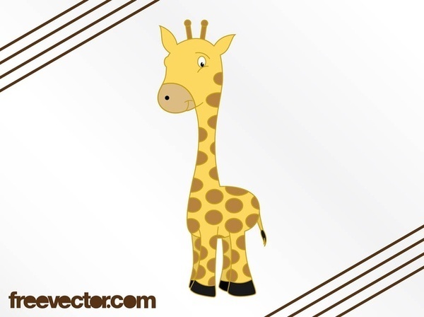 Cartoon Giraffe Image Free Vector