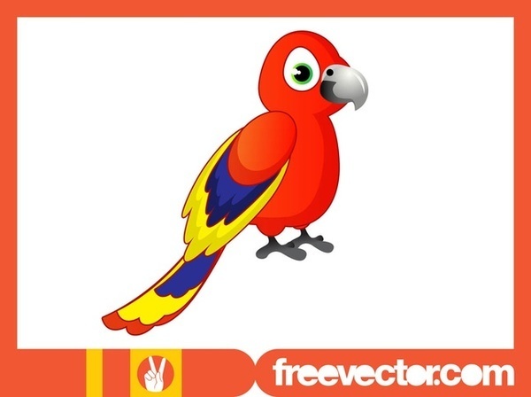 Cartoon Parrot Free Vector