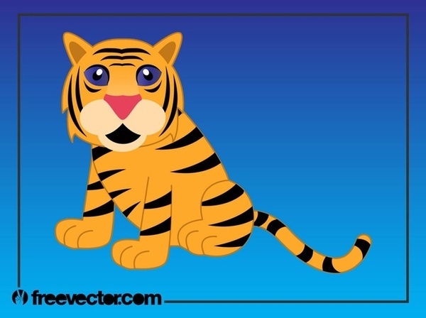 Cartoon Tiger Image Free Vector