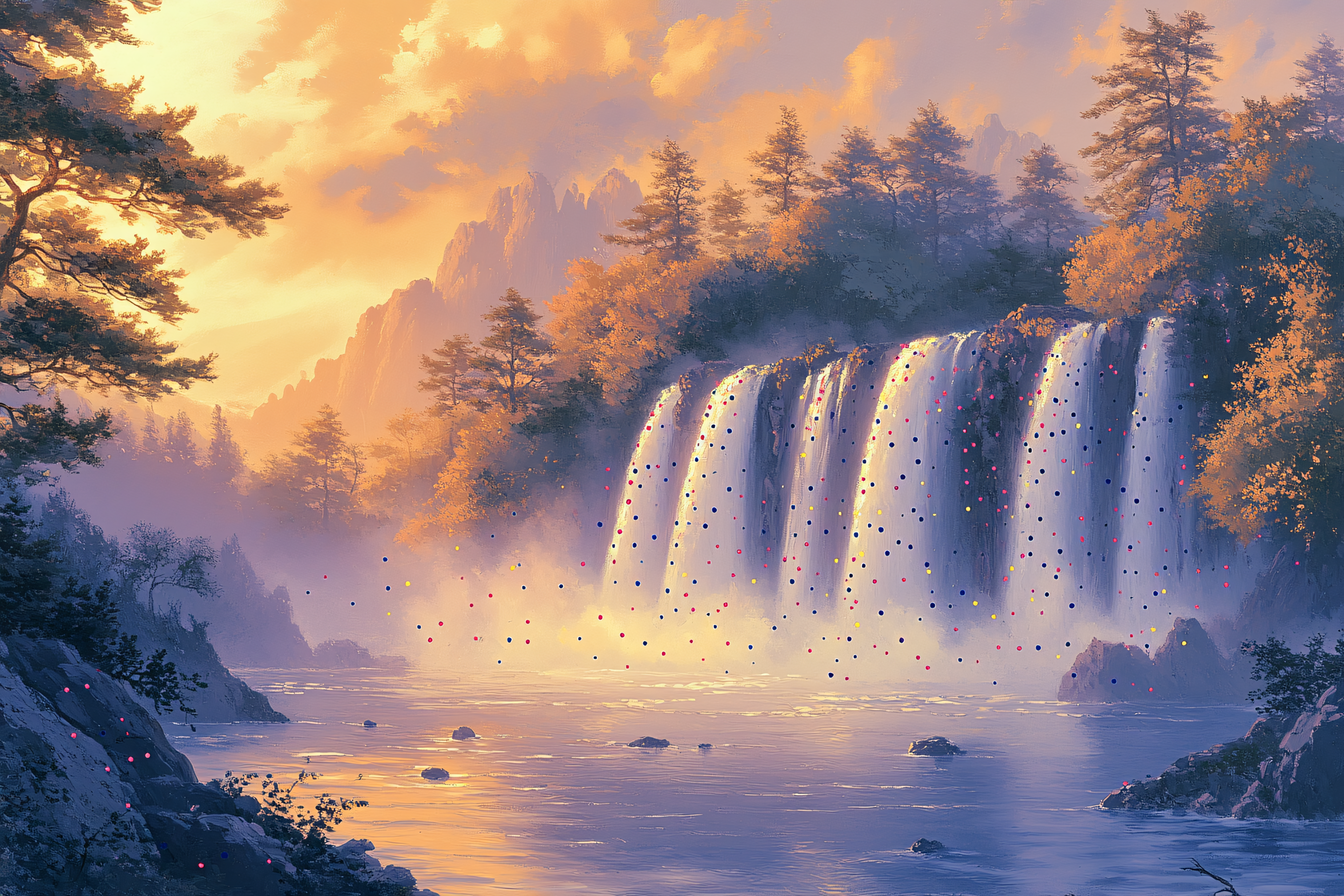 Cascade of Colorful Spheres