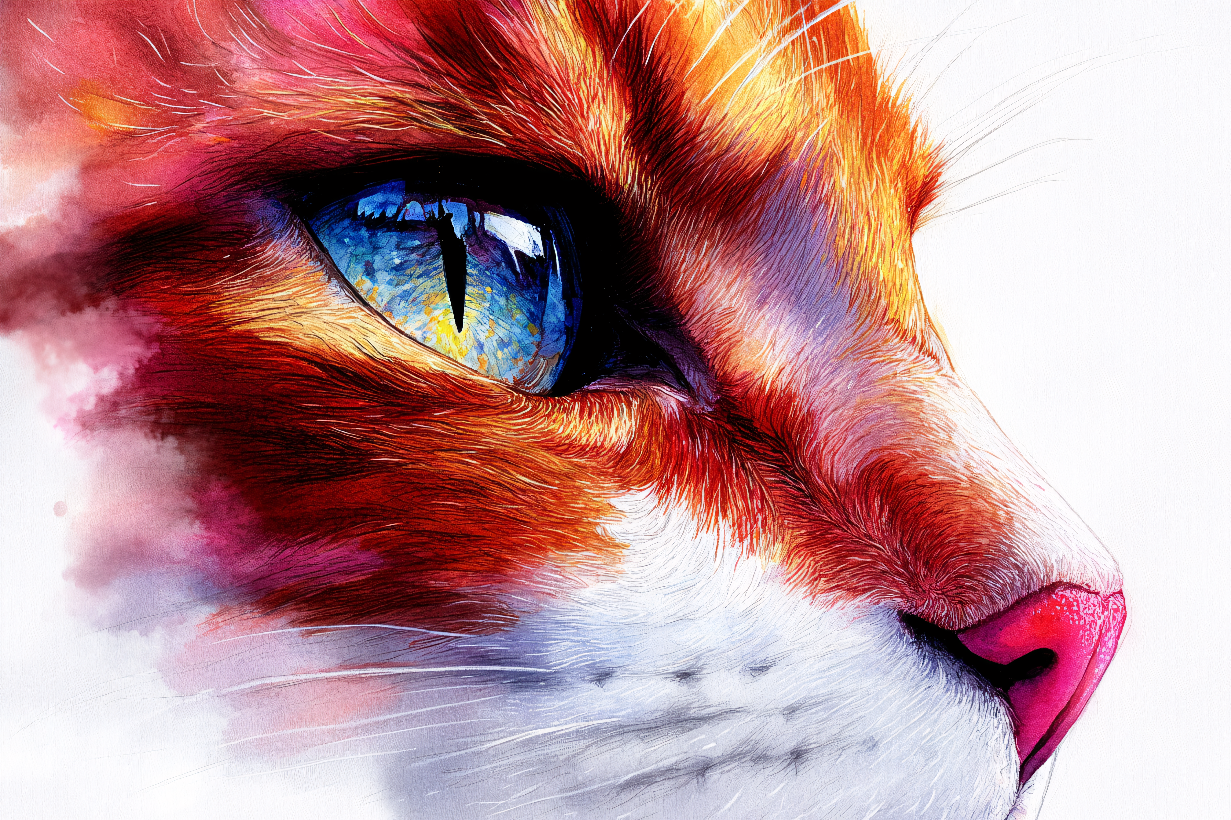 Cat Eye Watercolor