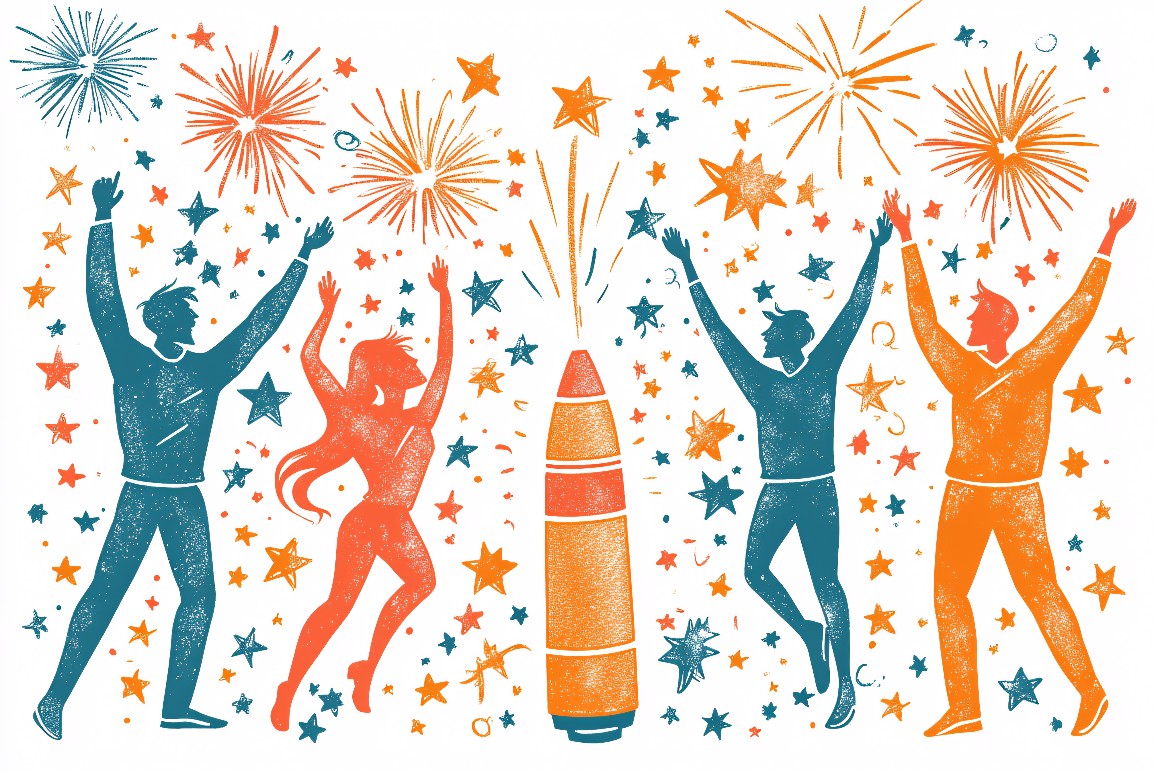 Celebration with Fireworks