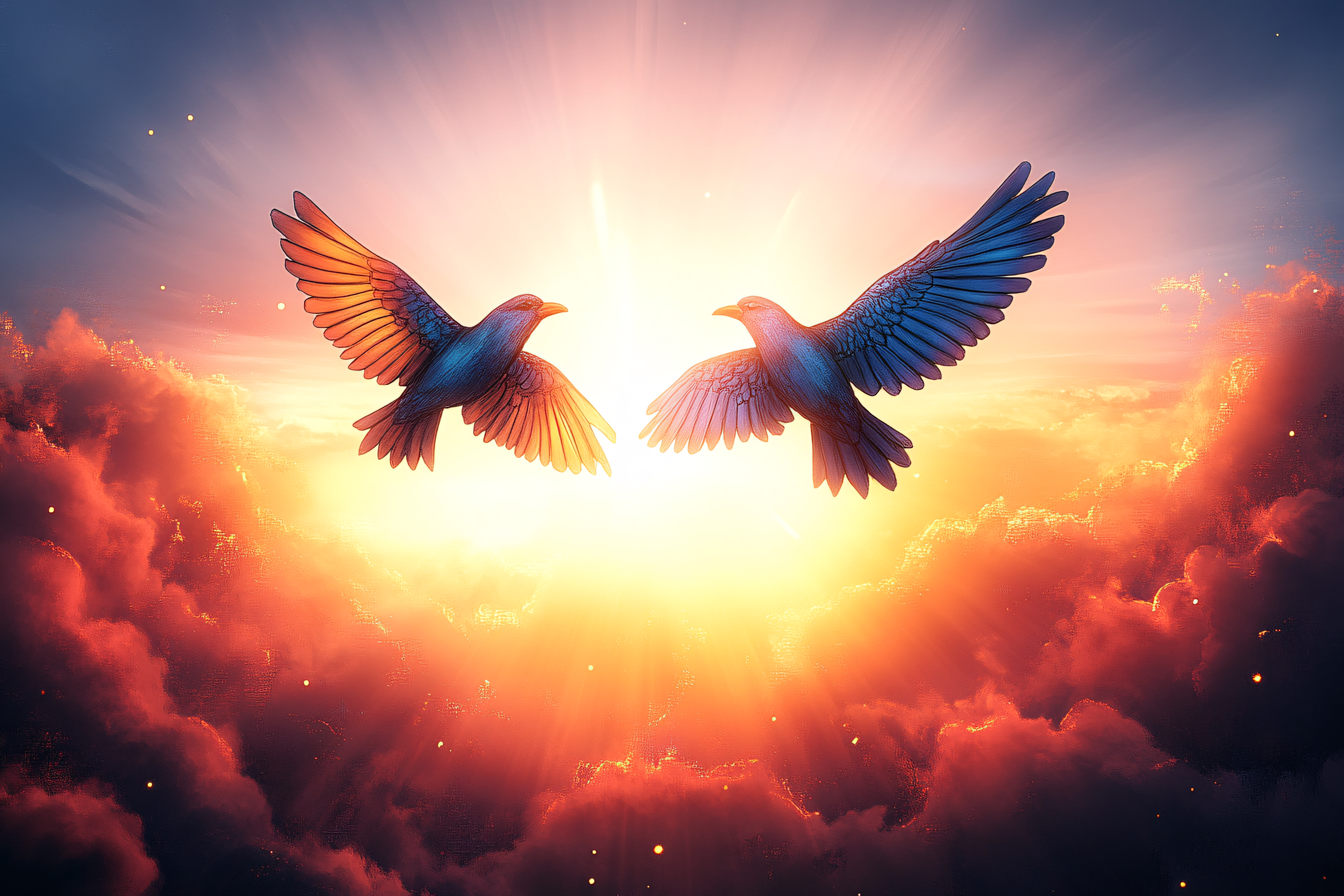Celestial Birds Meeting