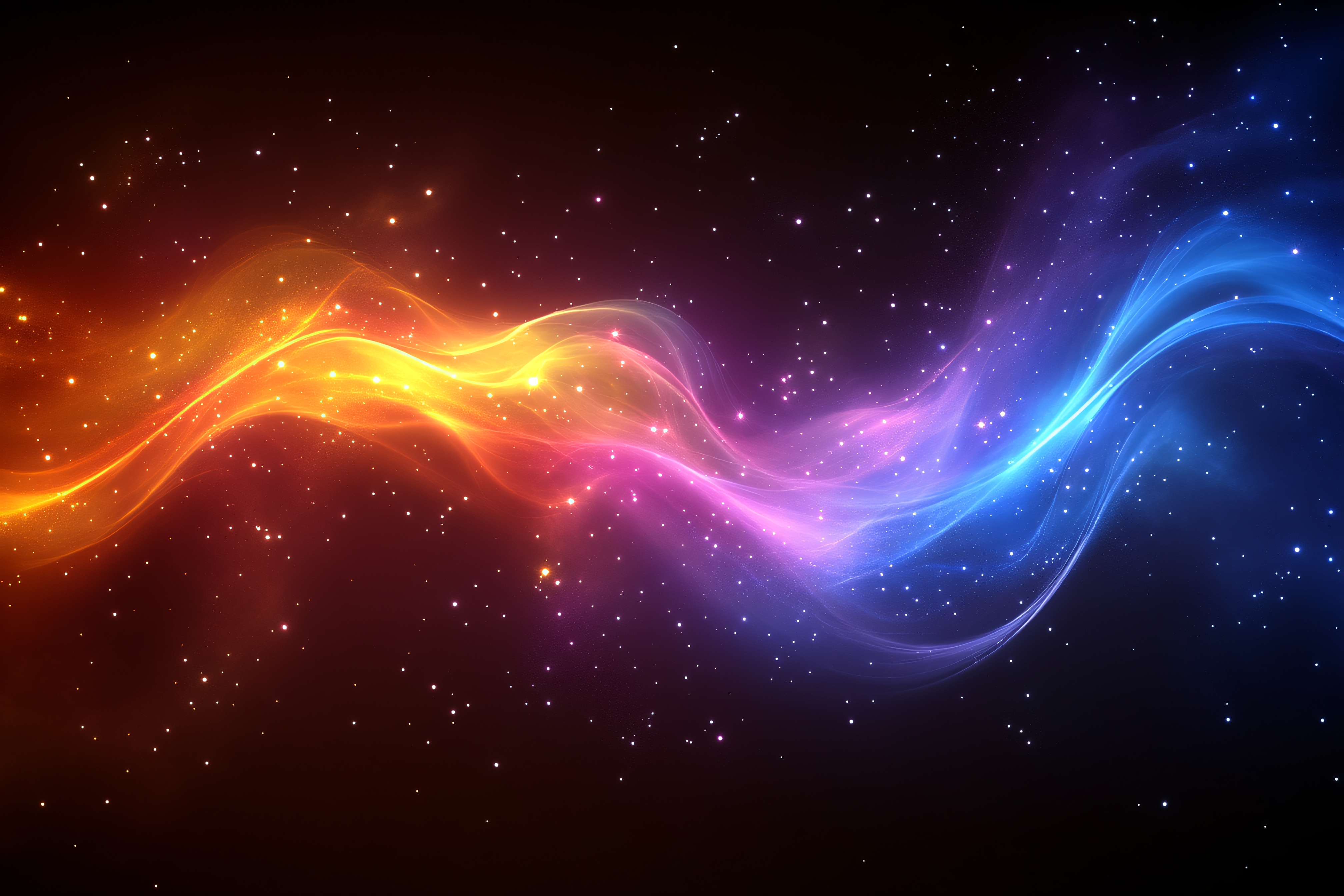 Celestial Wave of Light and Stars