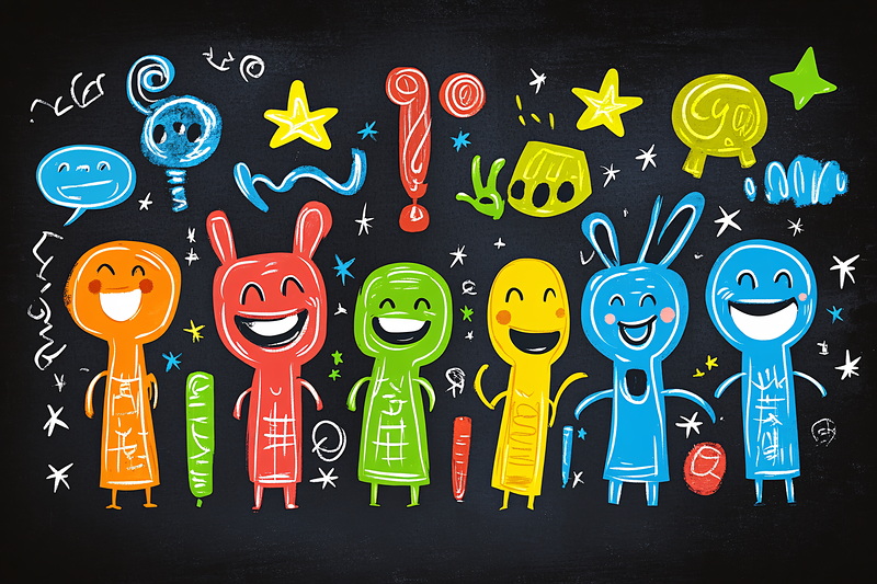 Cheerful Cartoon Characters