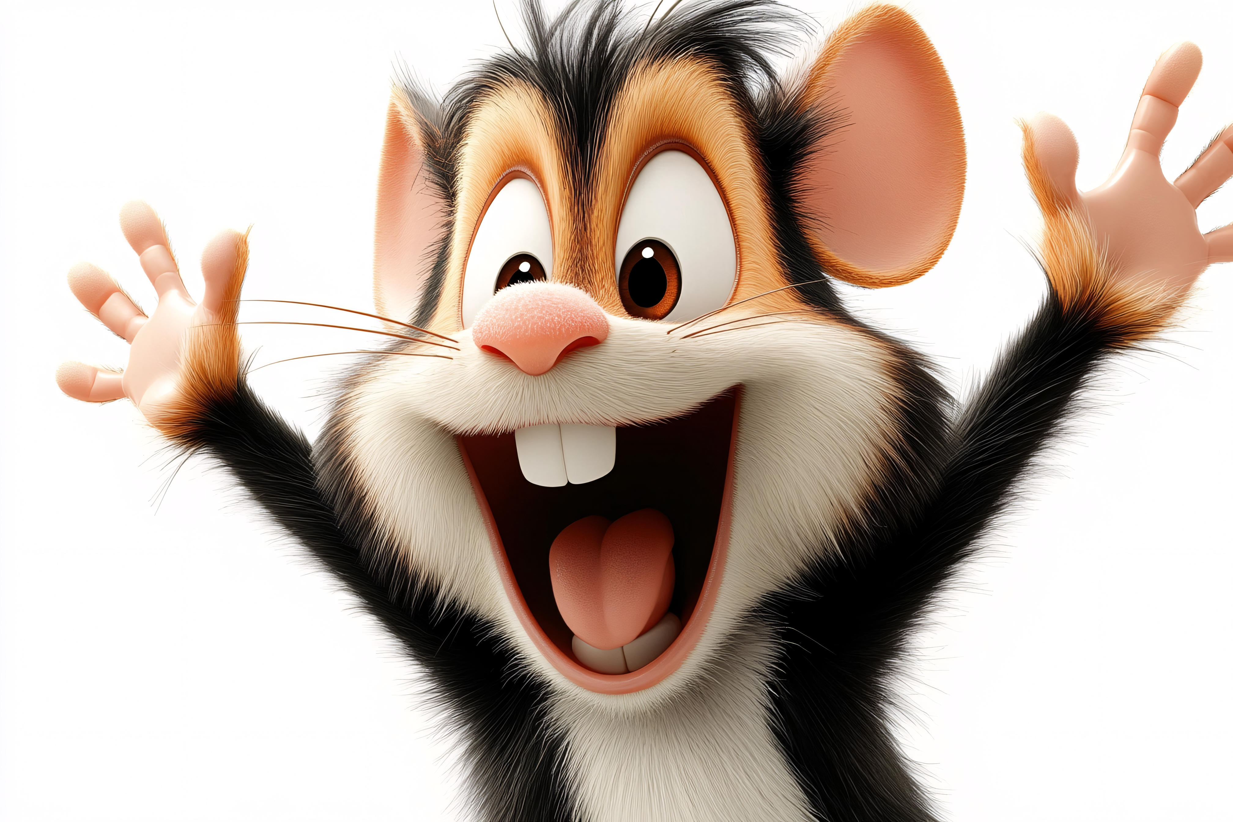 Cheerful Cartoon Hamster Mascot