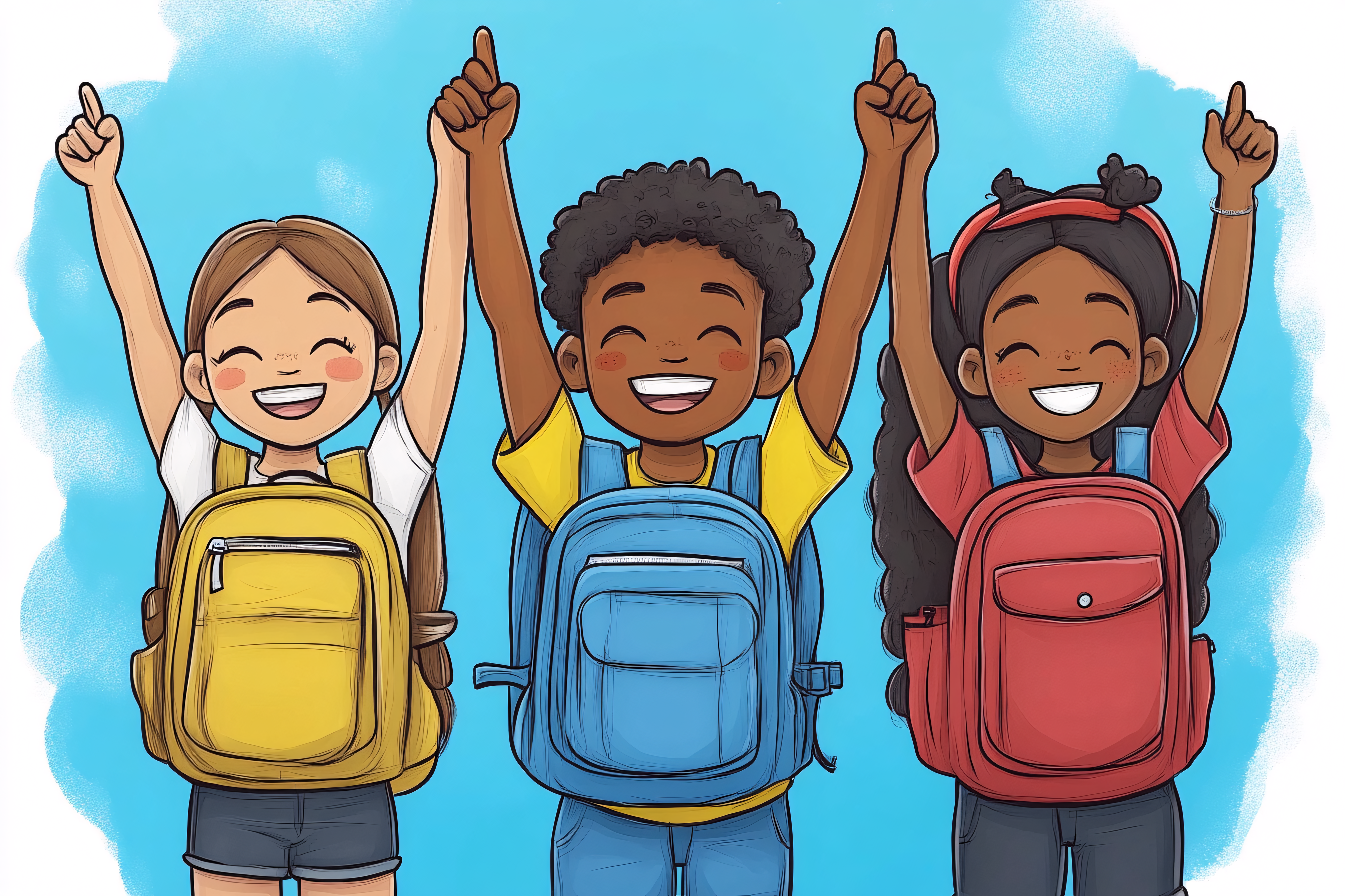 Cheerful School Kids