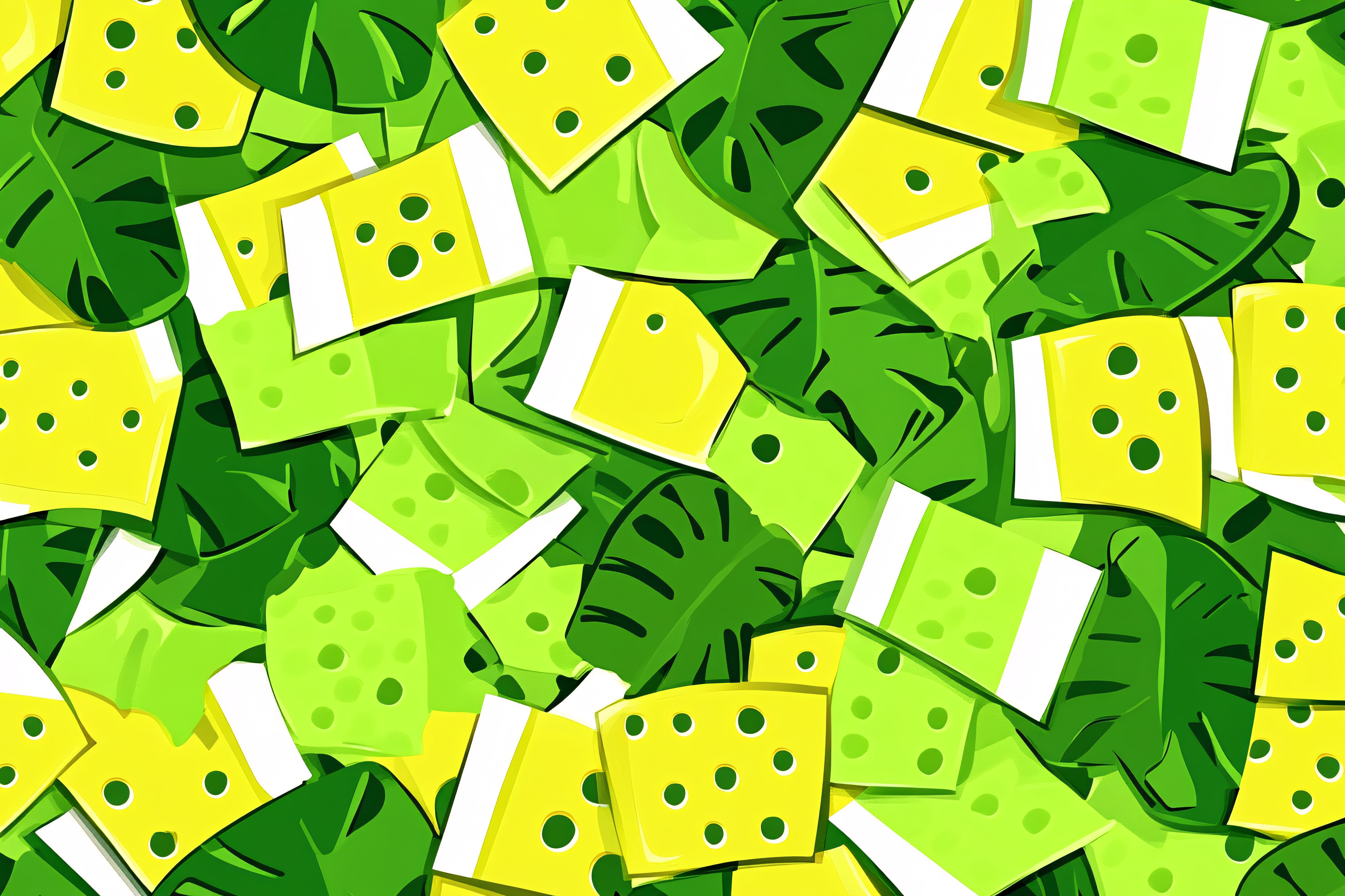 Cheese And Leaf Pattern