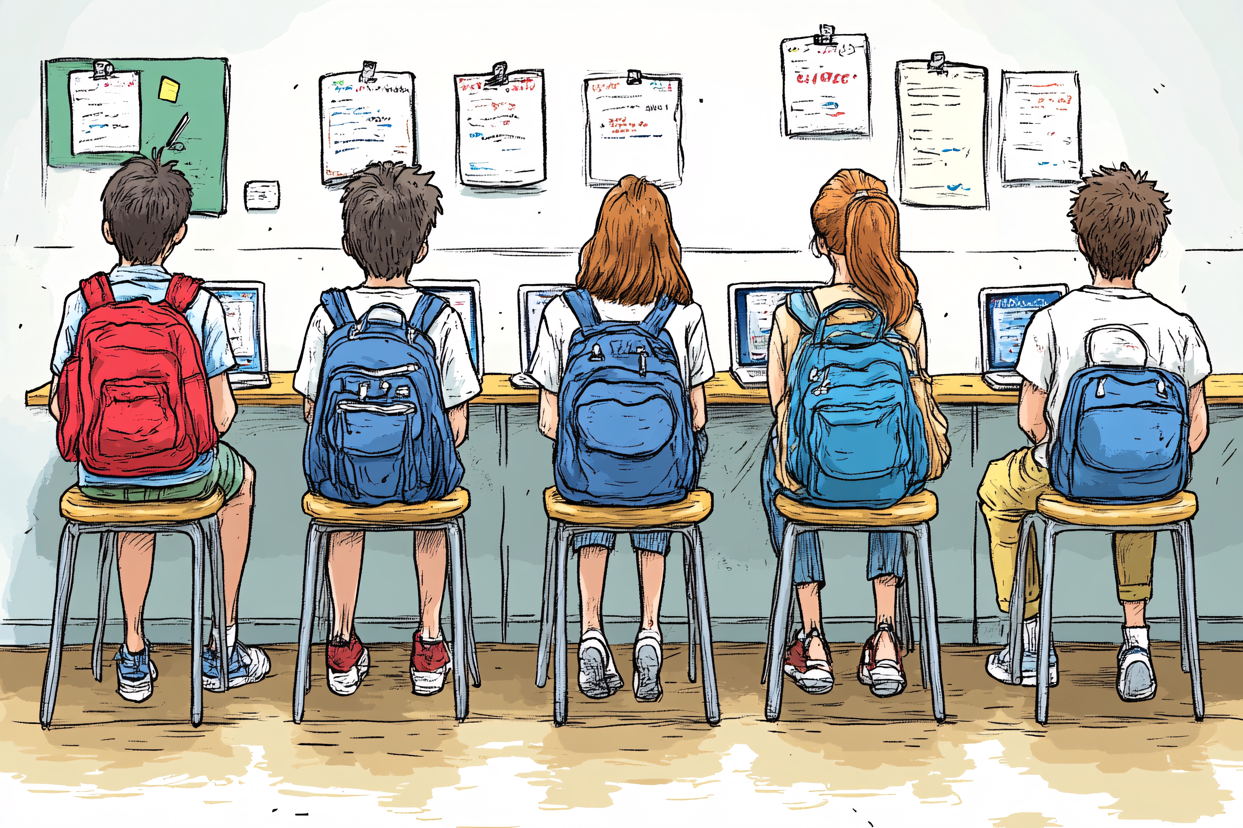 Children In Computer Class