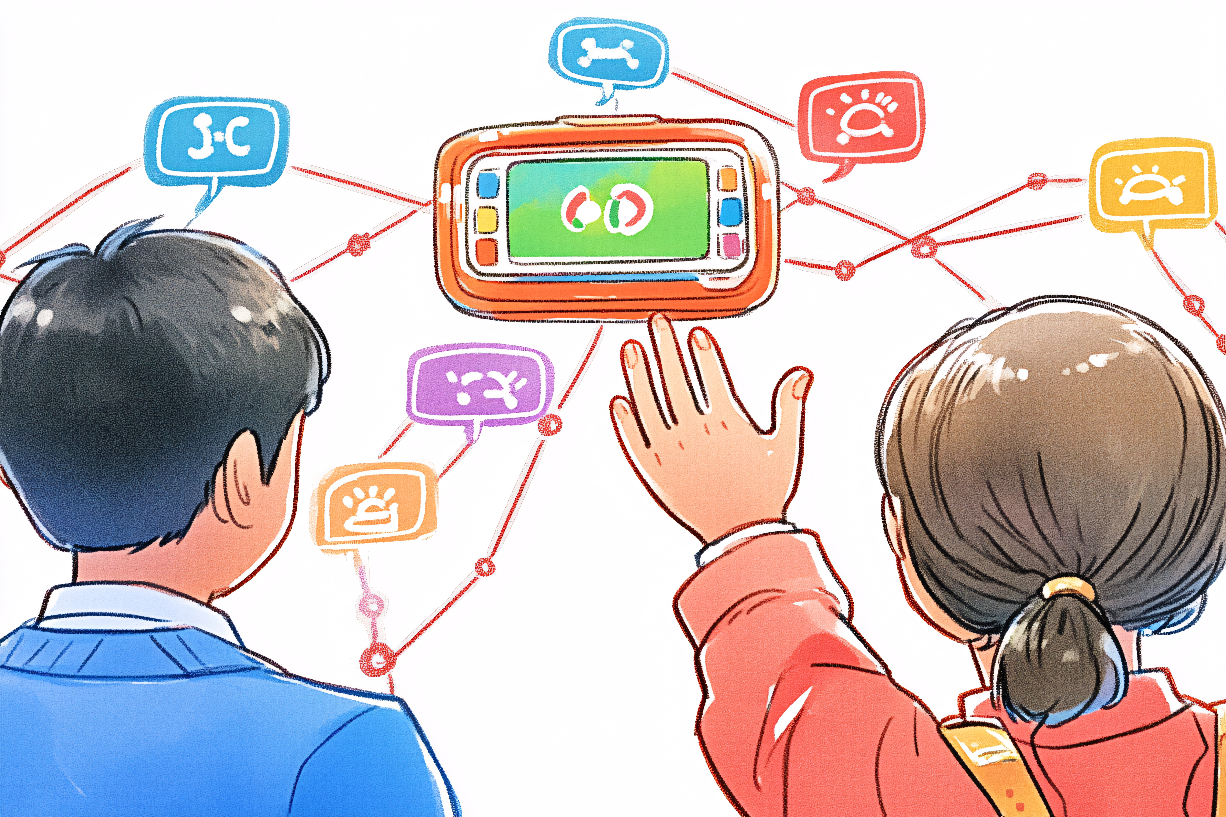 Children Interacting with Virtual Data