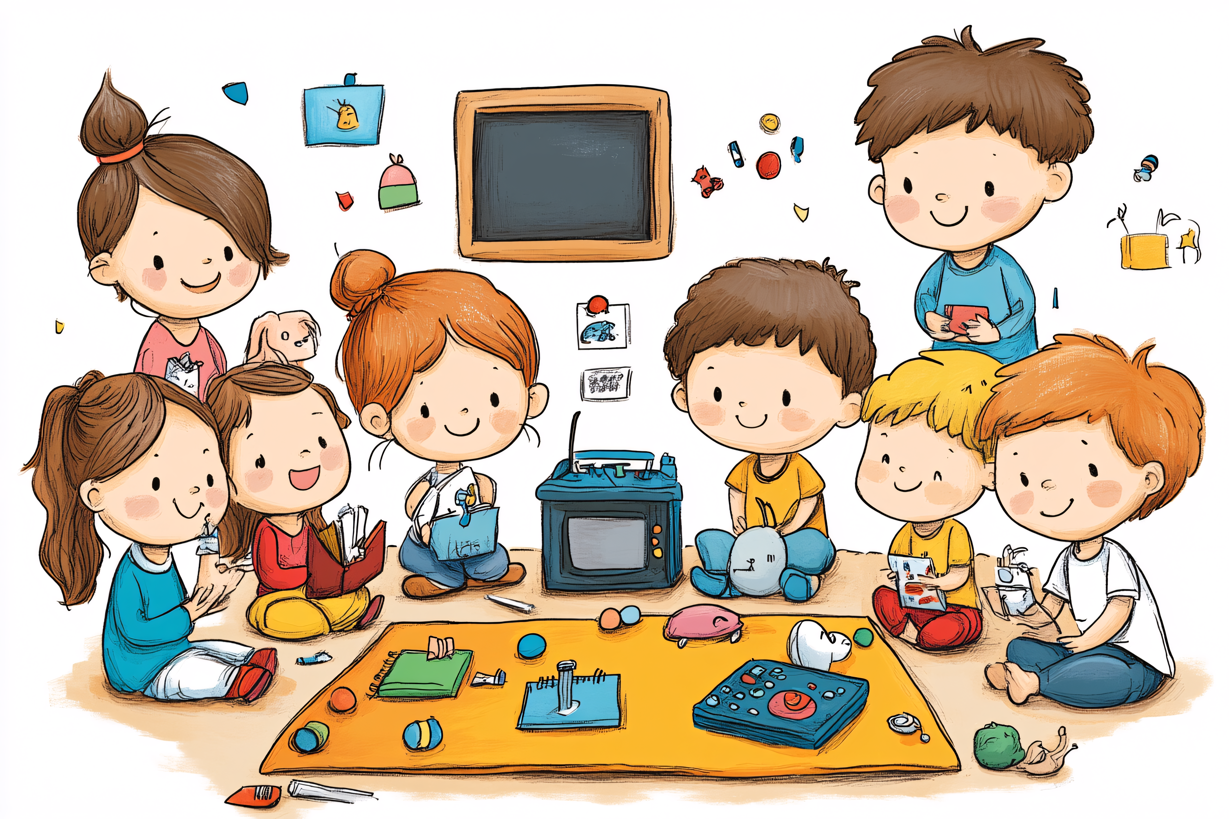 Children Learning Together In Classroom