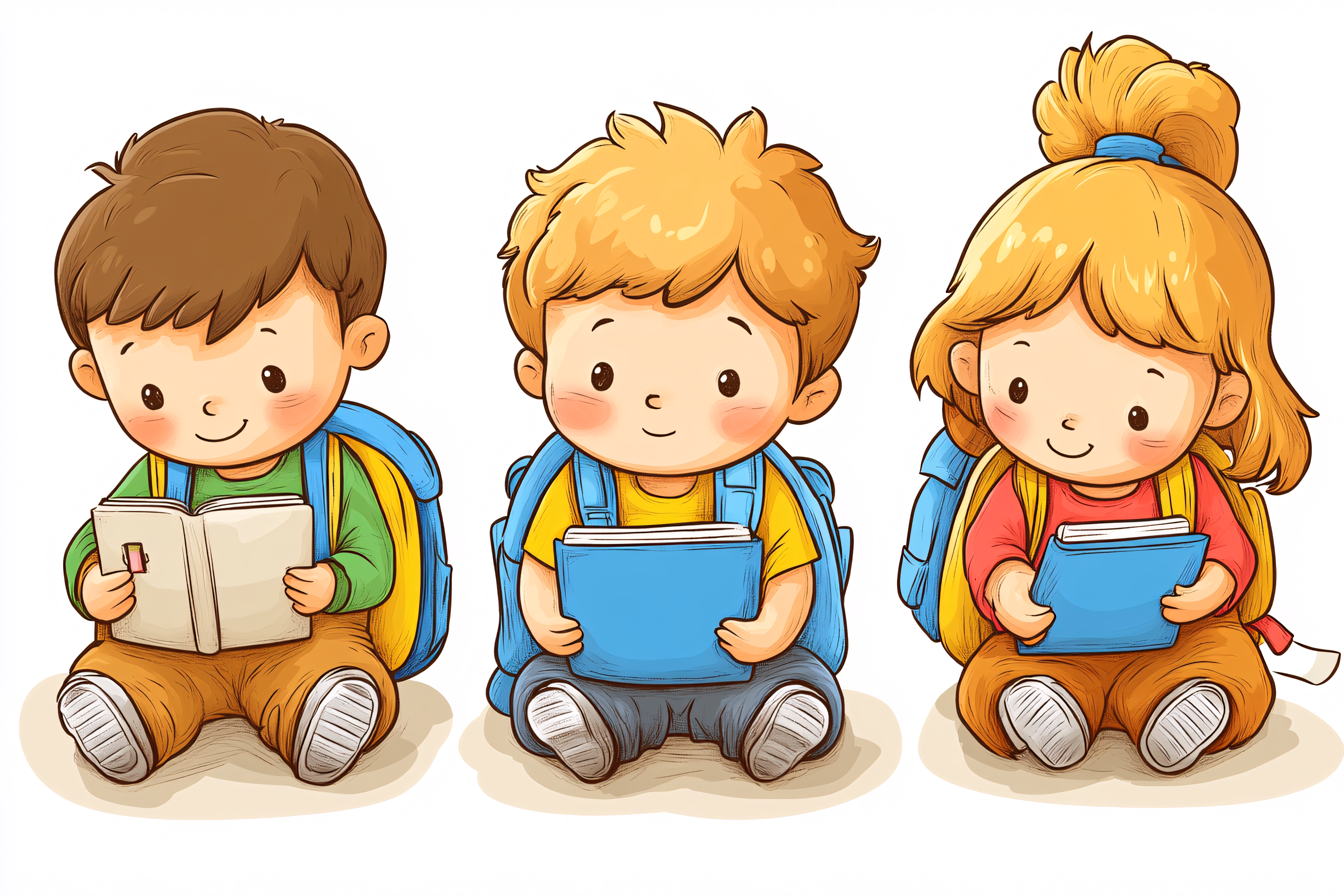 Children Reading Books
