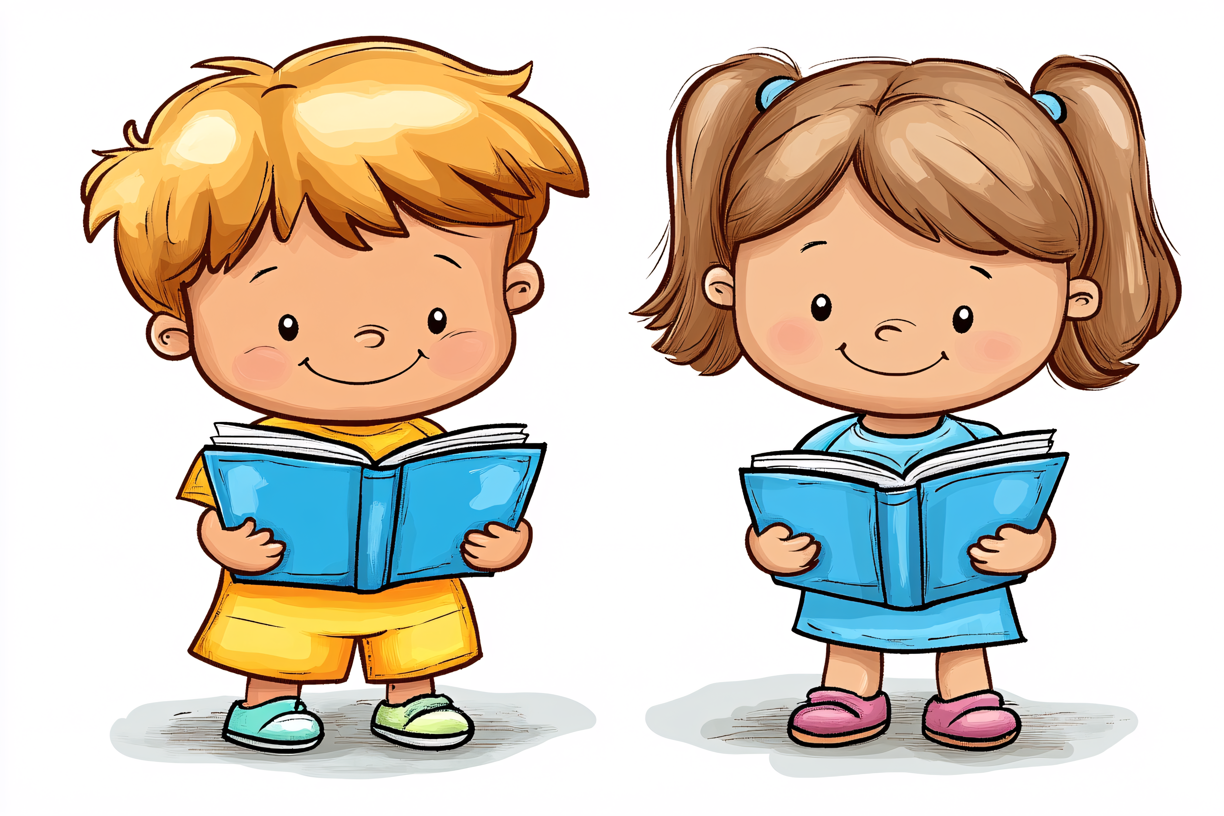 Children Reading Books