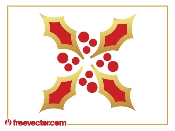 Christmas Mistletoe Icon Free Vector