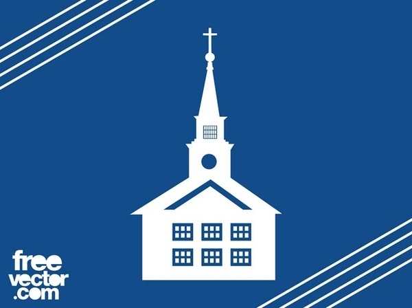 Church Building Silhouette Free Vector