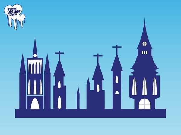 Churches Free Vector
