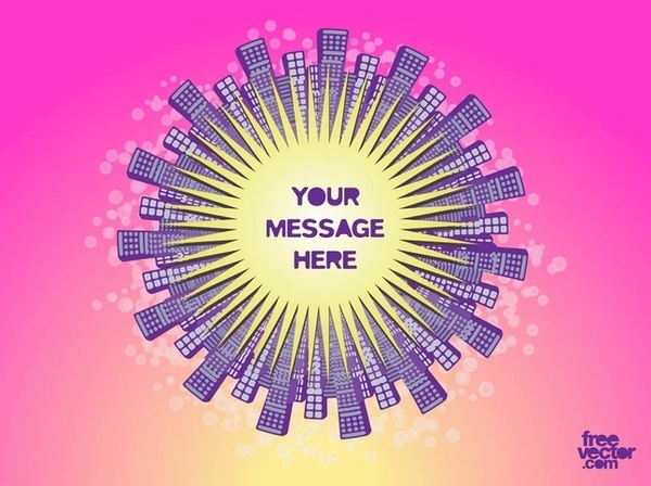 Circular City Free Vector
