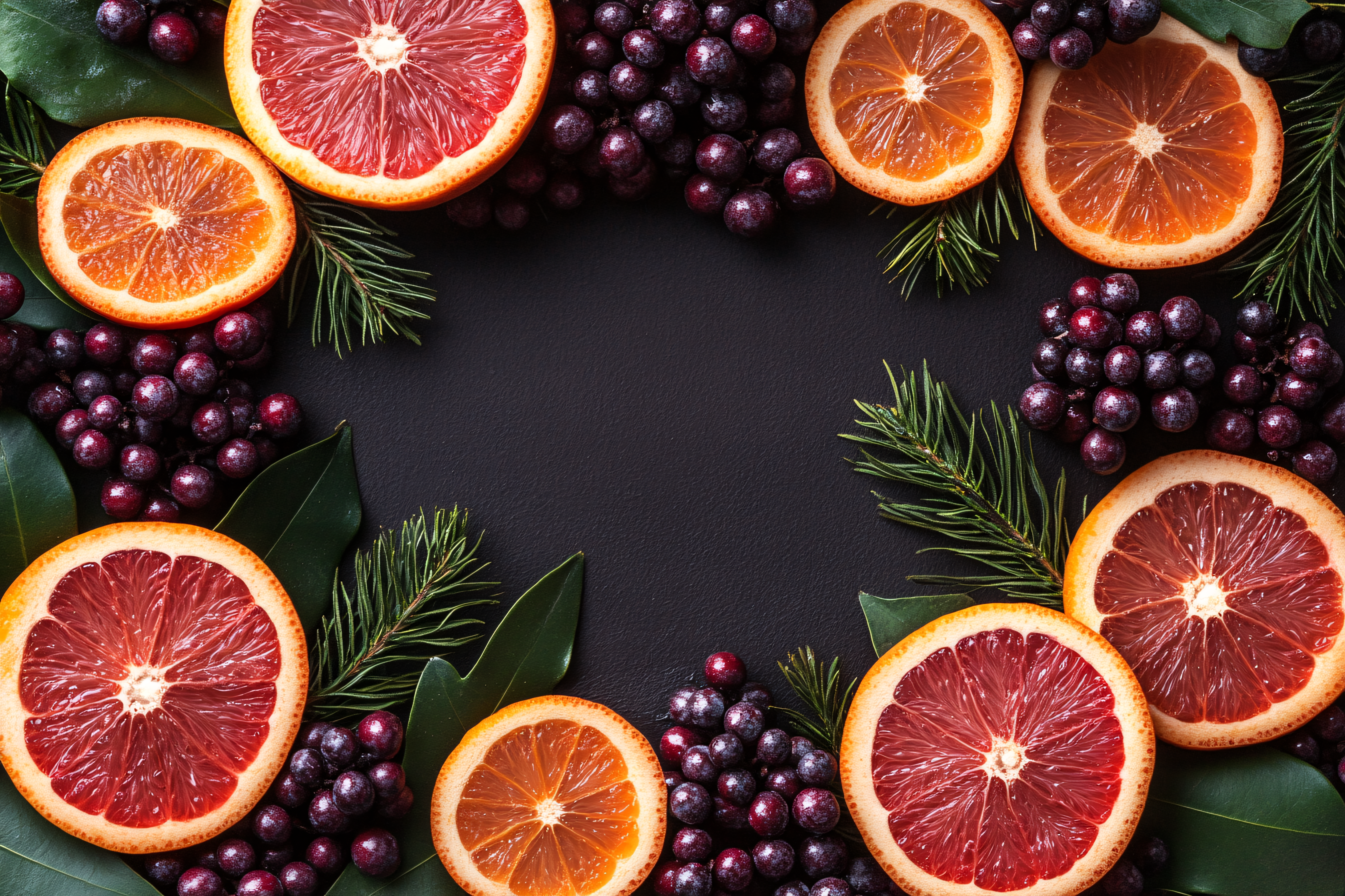 Citrus and Berry Wreath