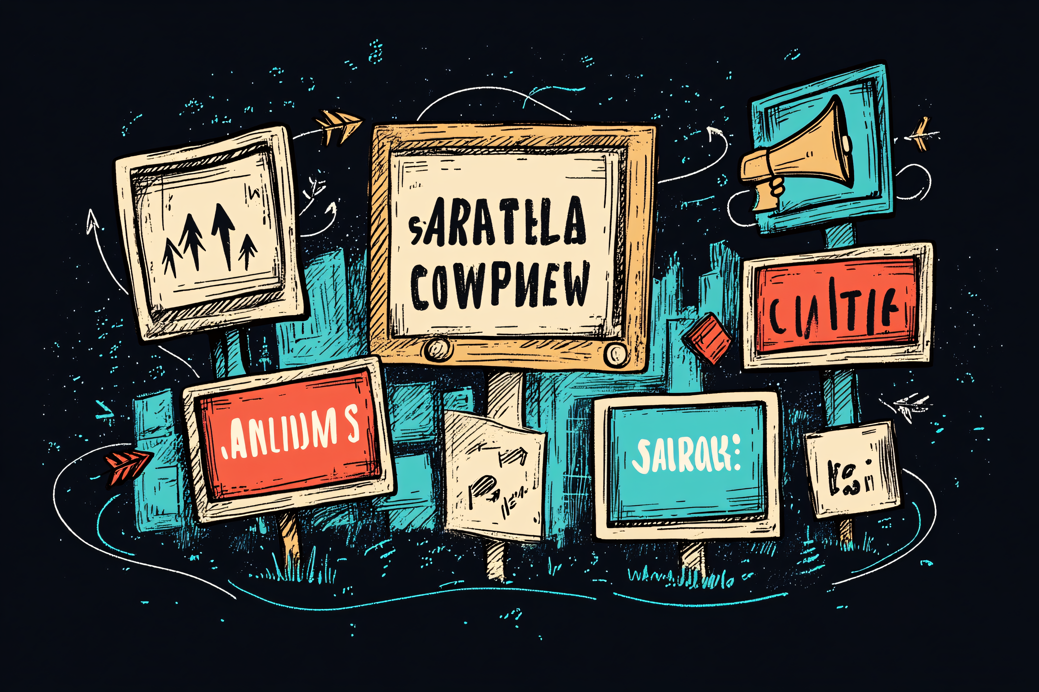 Cityscape Directional Signs