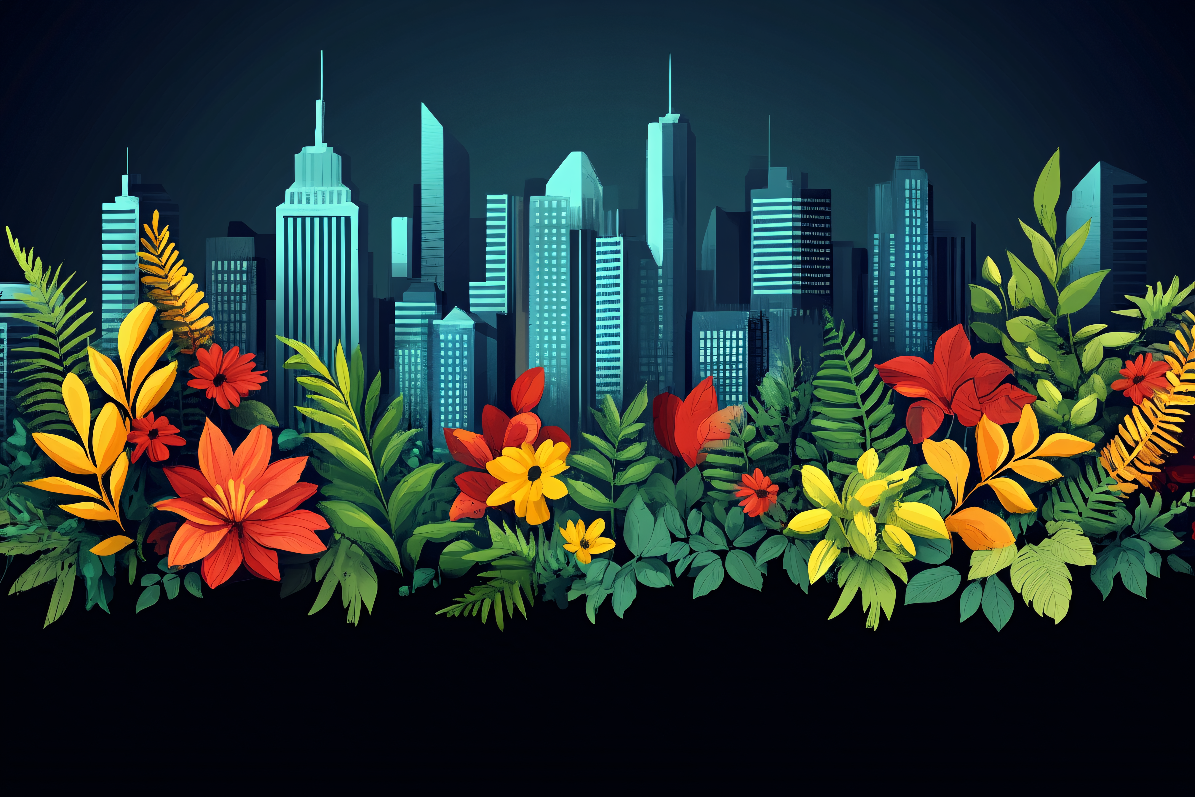 Cityscape Flowers