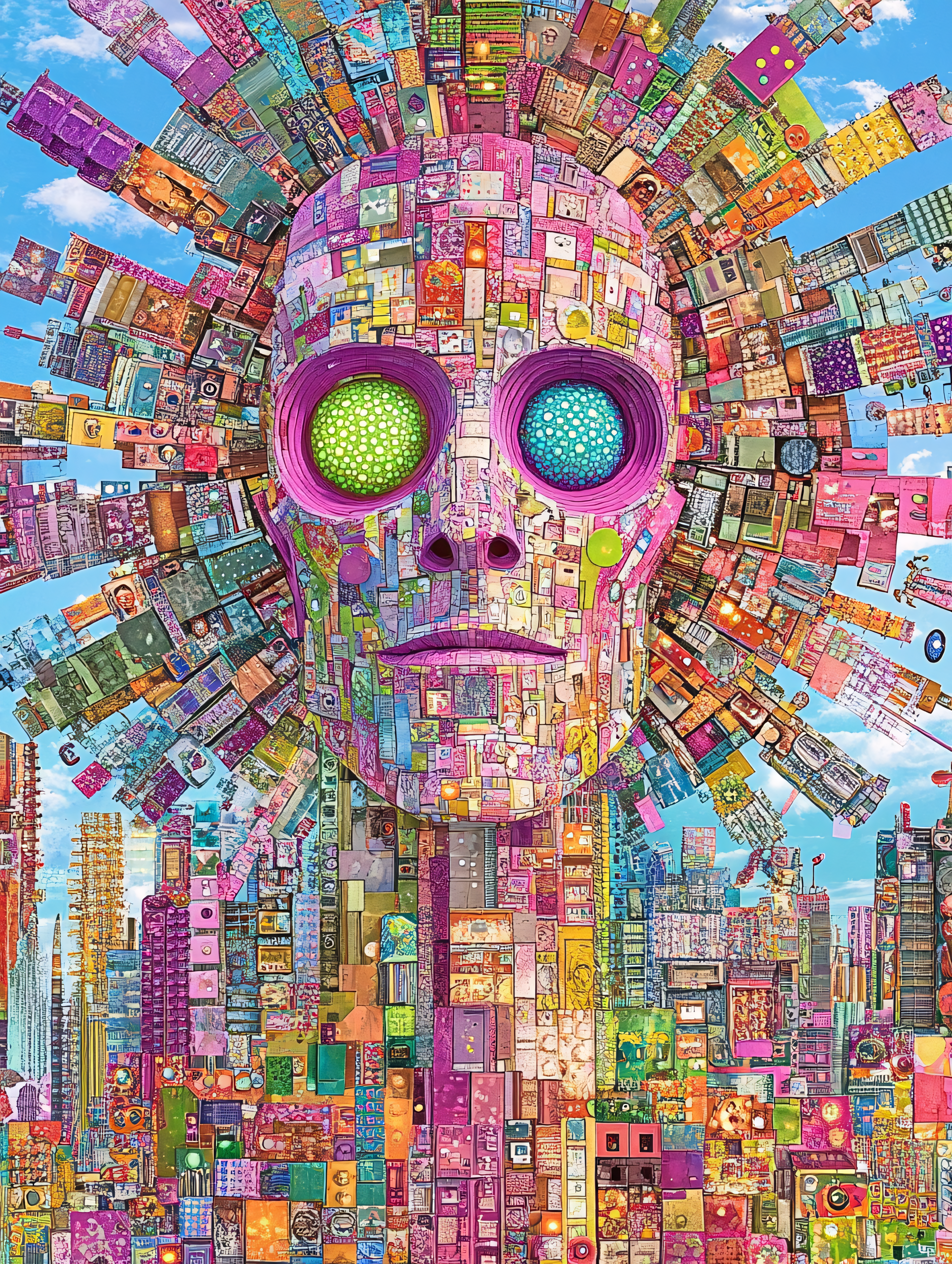 Cityscape Skull
