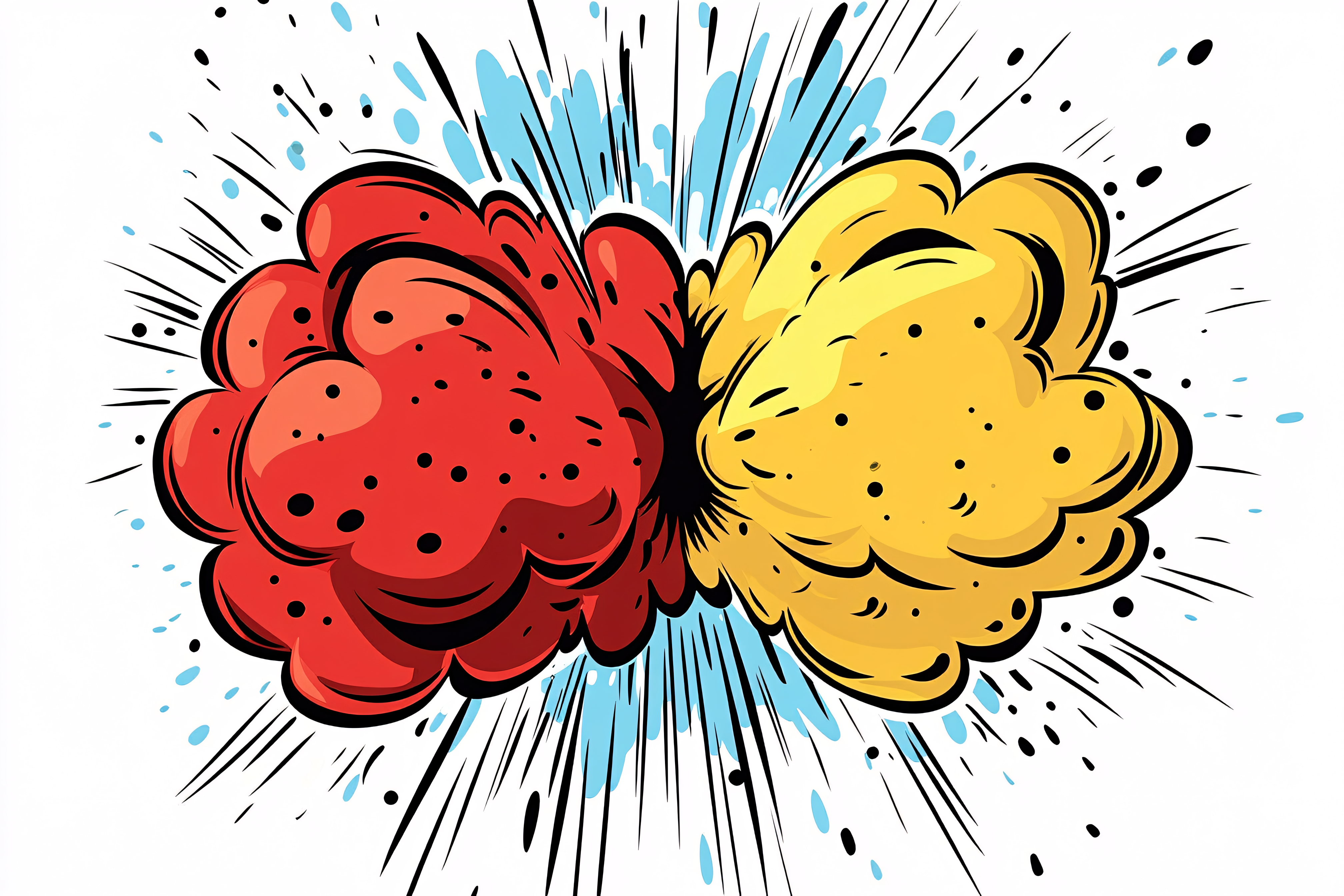 Clash Of Red And Yellow Clouds