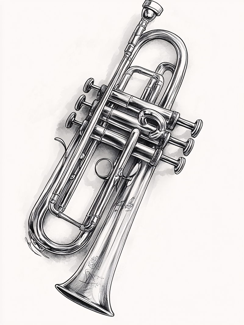 Classic Trumpet Illustration