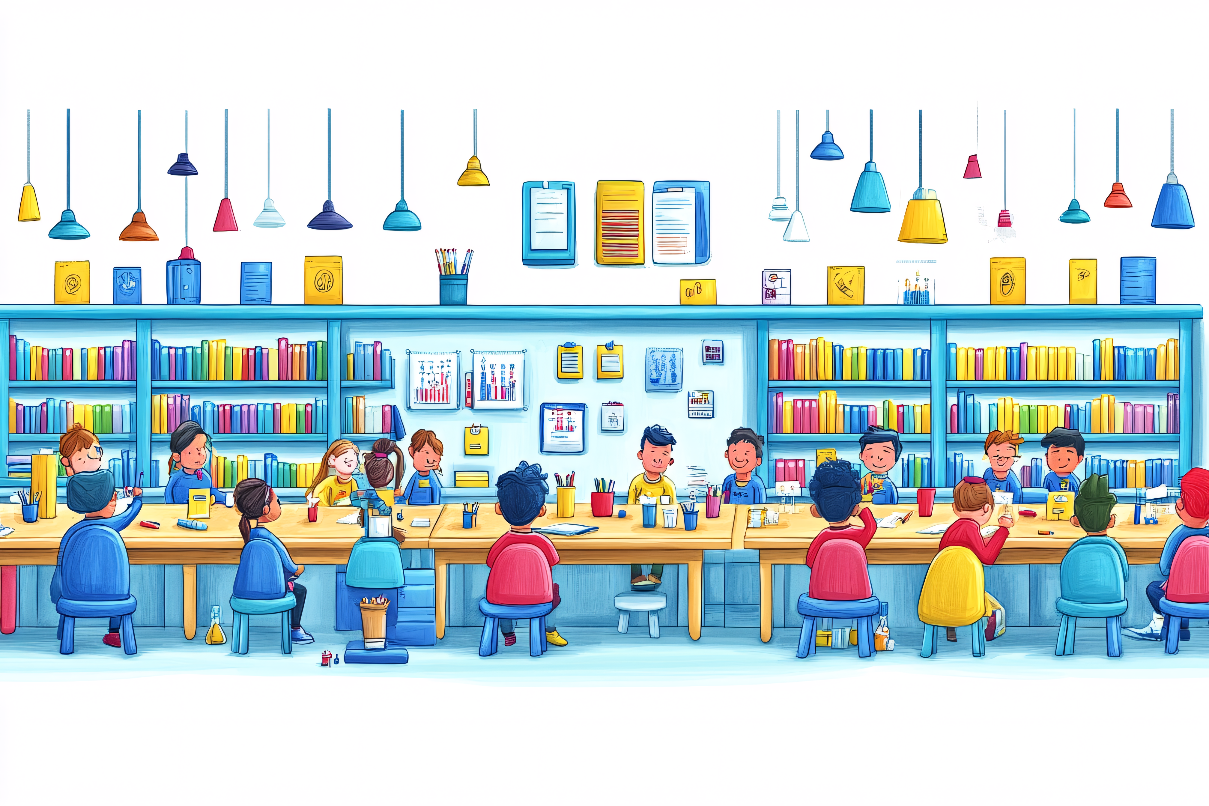 Classroom Scene With Children Learning