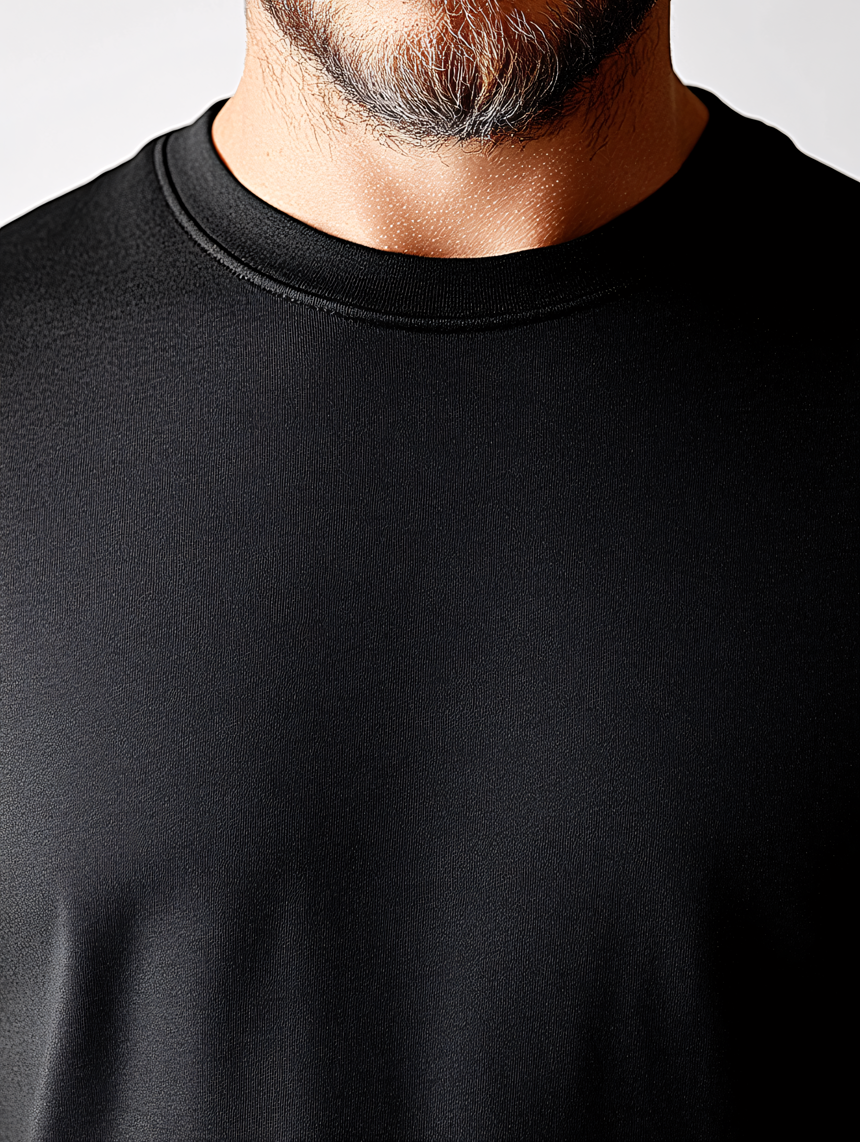 Close Up Black T-Shirt Mockup