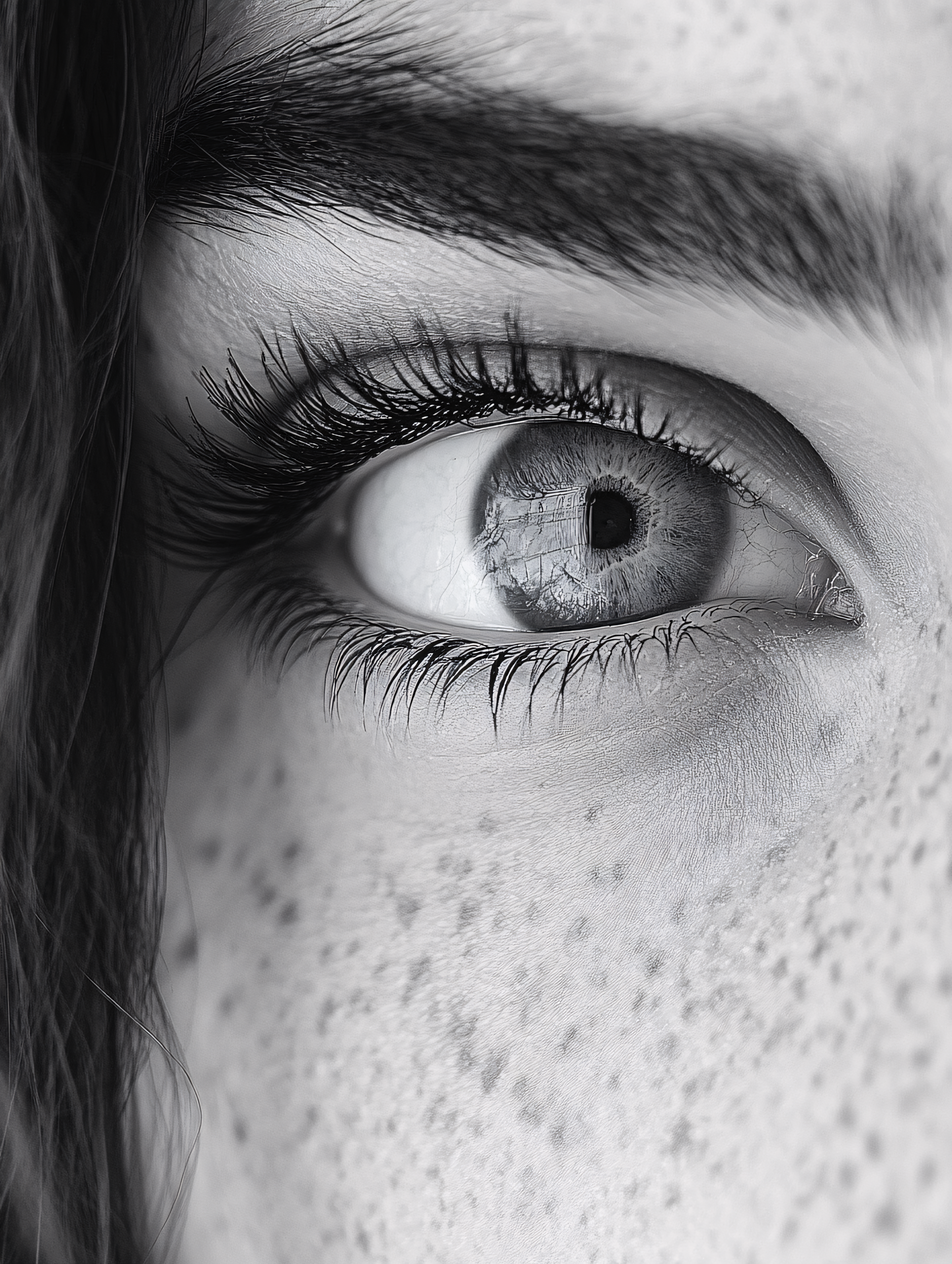 Close-Up Of A Freckled Eye