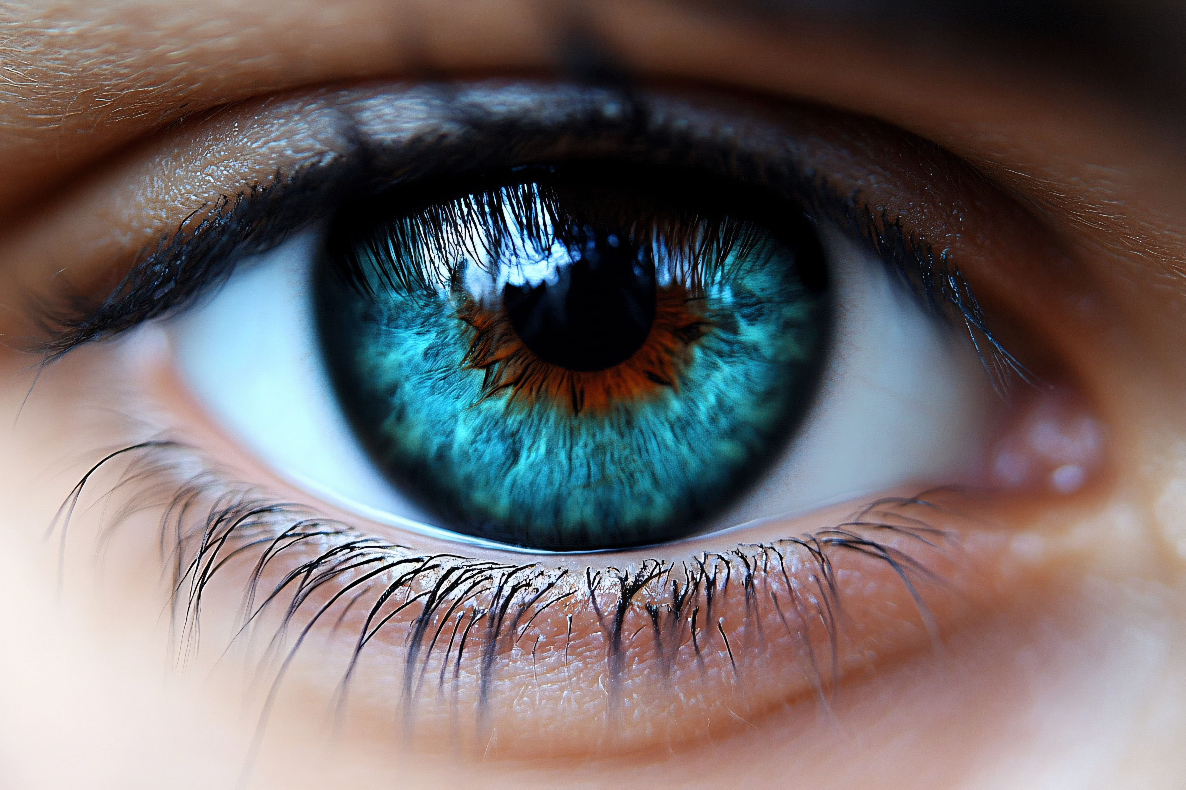 Close Up Of A Striking Blue Eye