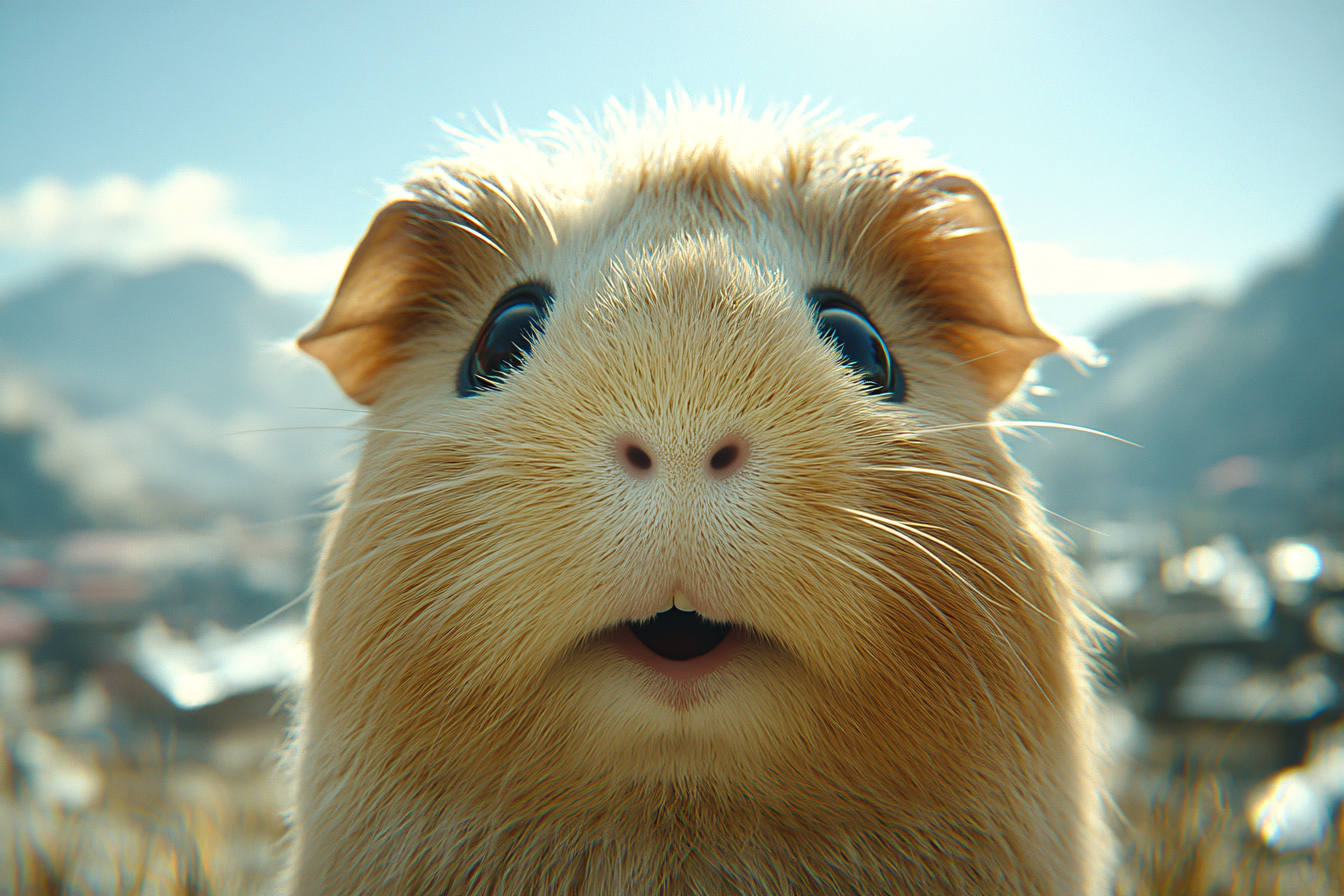 Close Up Of Guinea Pig Face