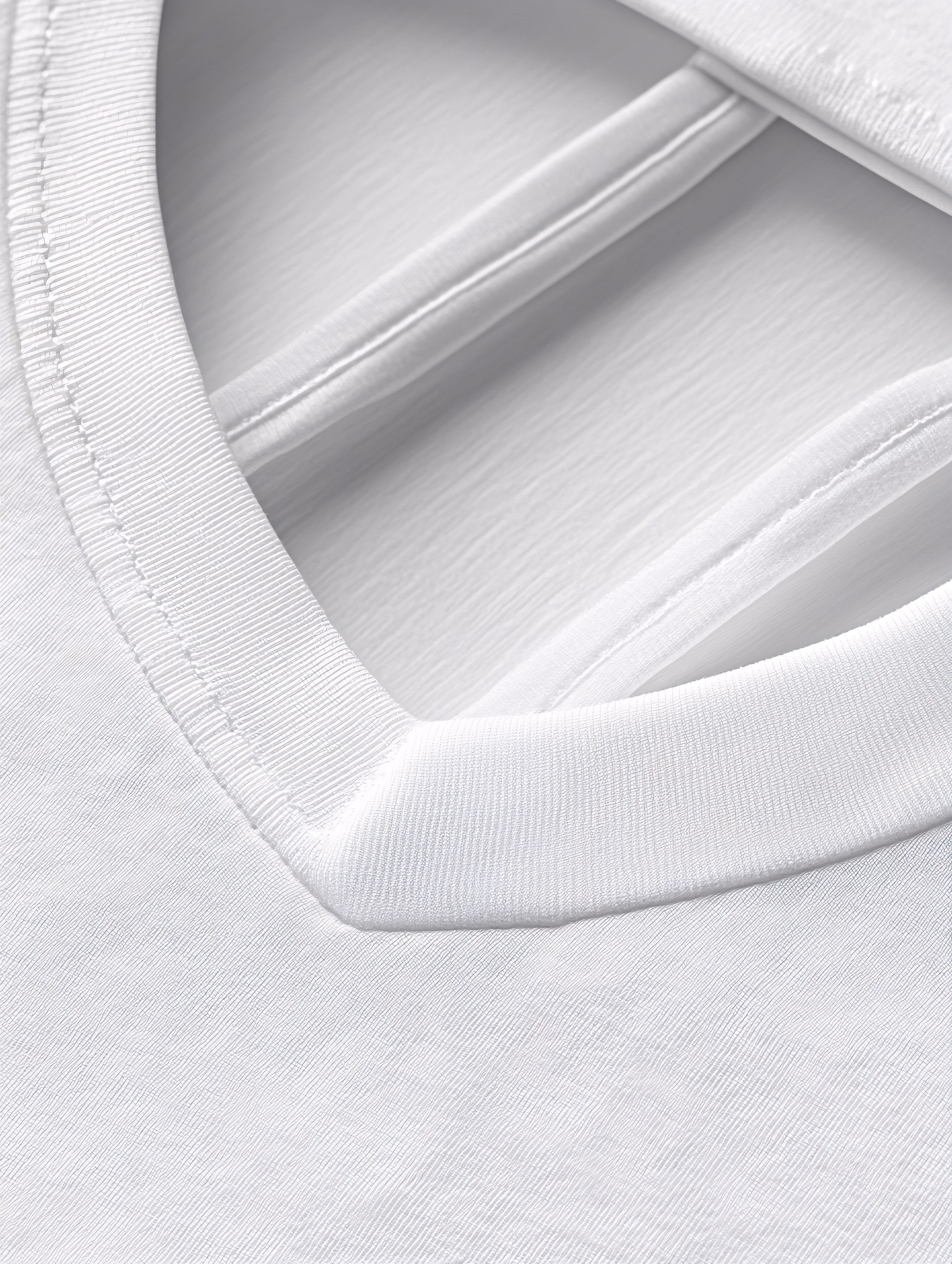 Close-Up White V-Neck Top Detail