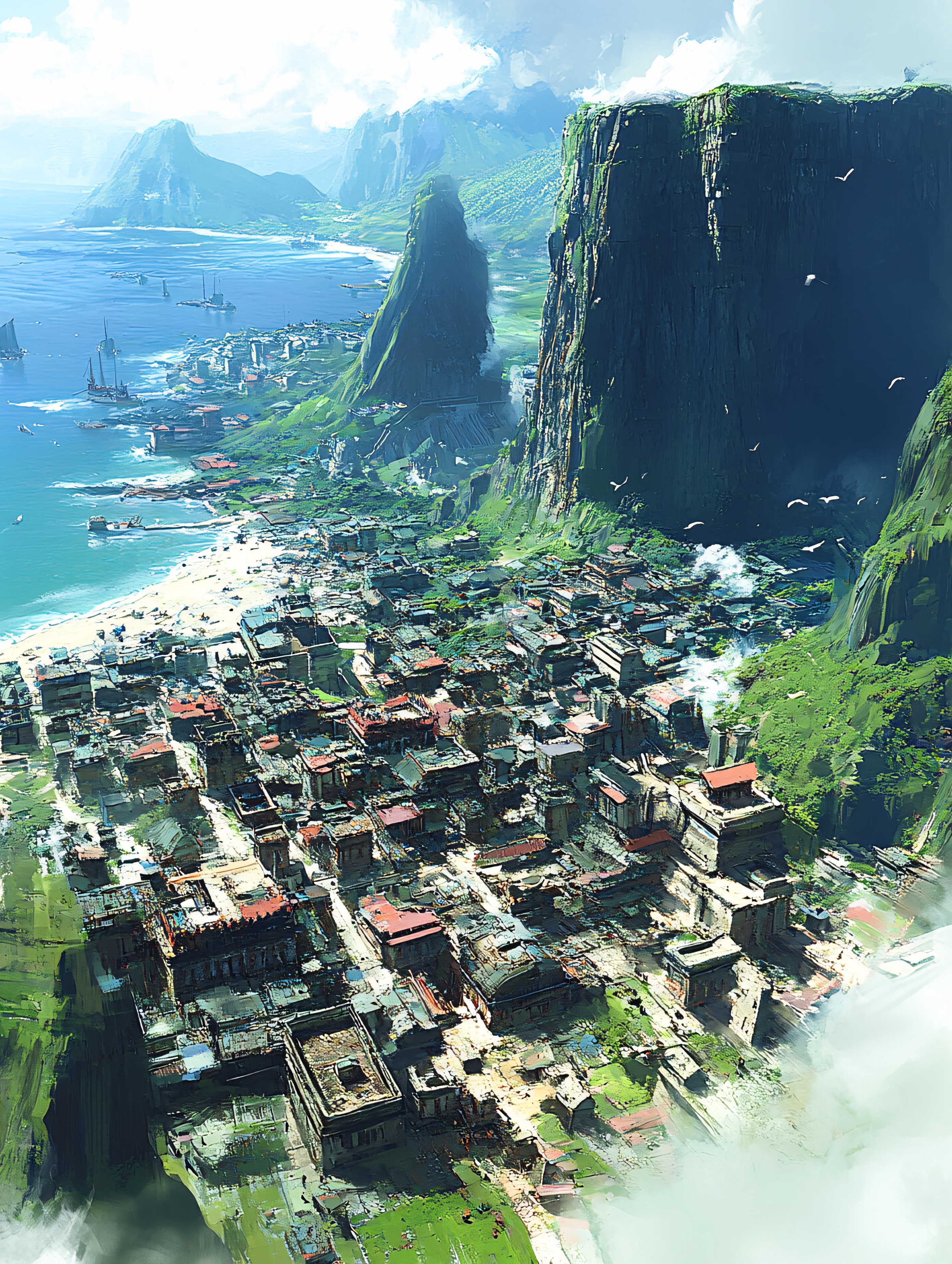 Coastal Cliffside Metropolis