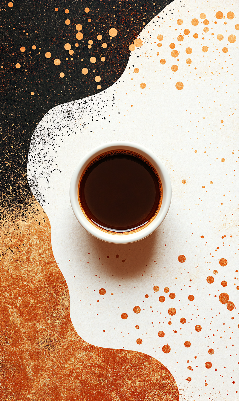 Coffee Cup On Abstract Backdrop