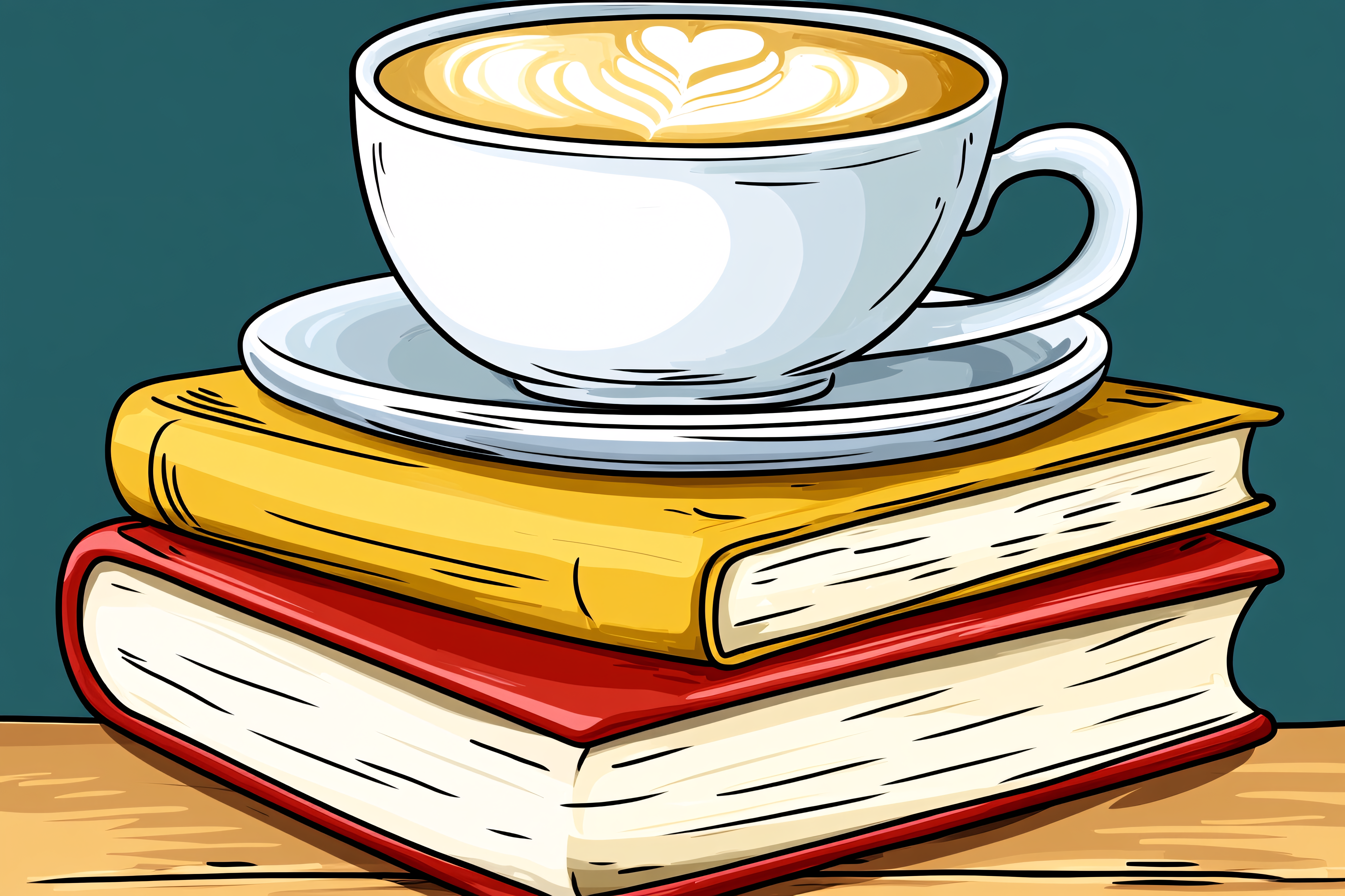 Coffee Cup On Books