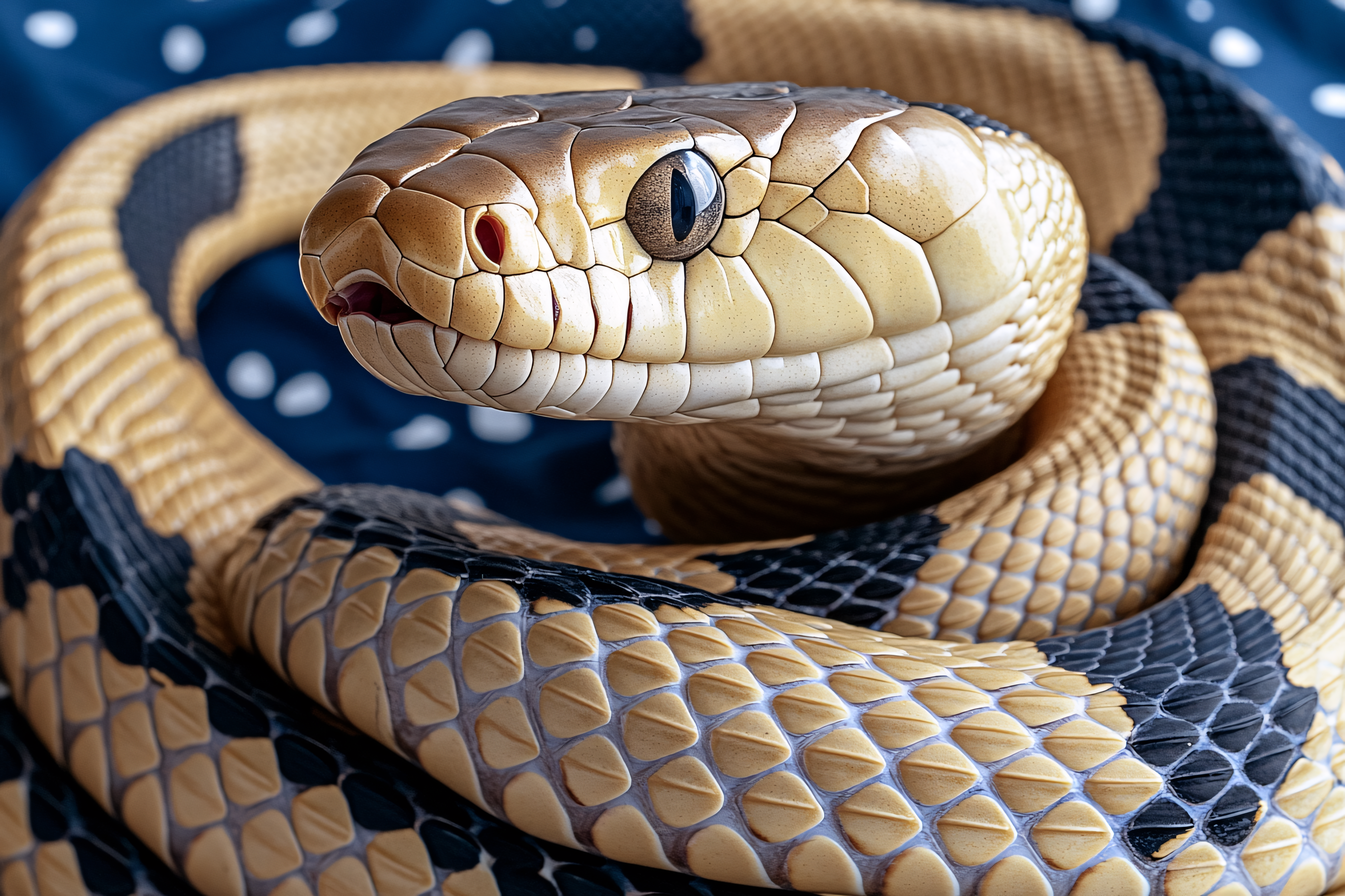 Coiled Snake Close Up