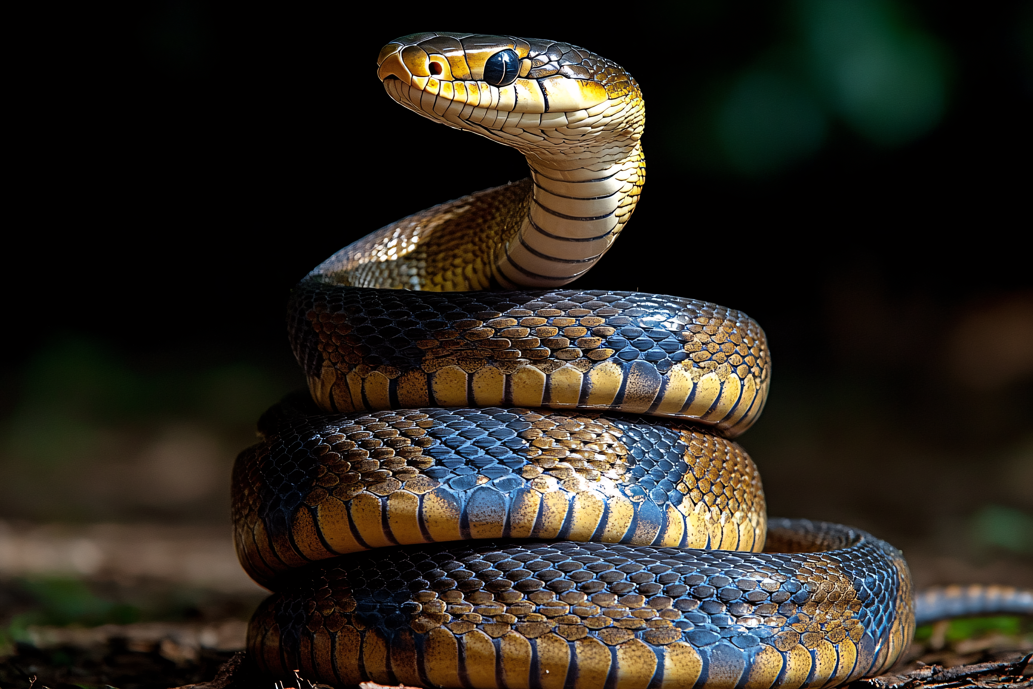Coiled Snake Portrait