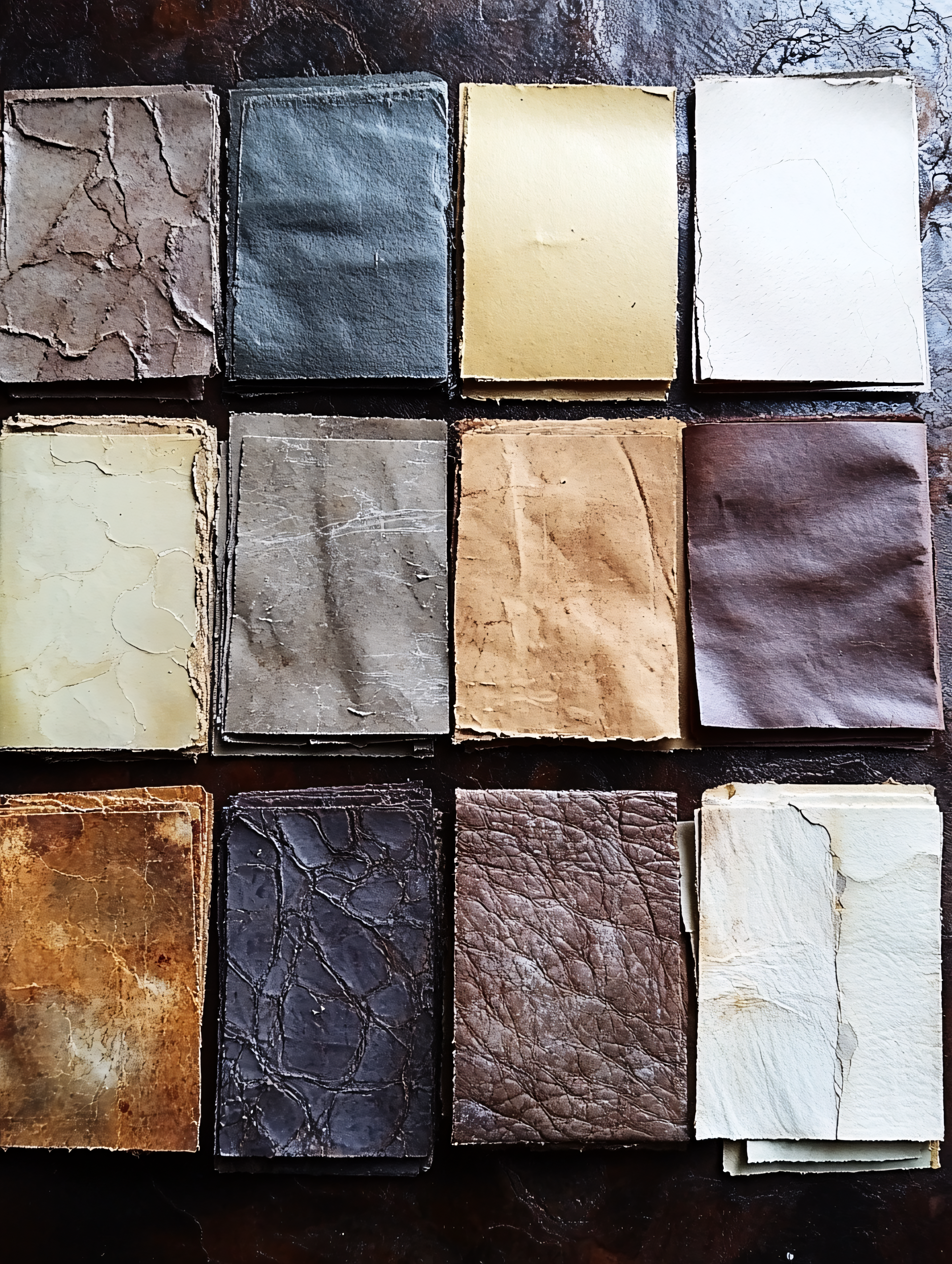 Collection Of Textured Paper Swatches